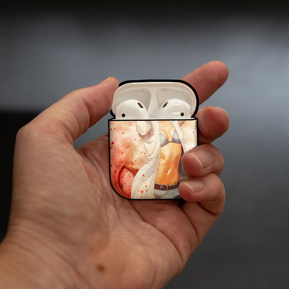 進撃の巨人 Attack on Titan AirPods 第2世代保護ケース ハードシェル ブラック 耐衝撃・防指紋・カラビナ付き
