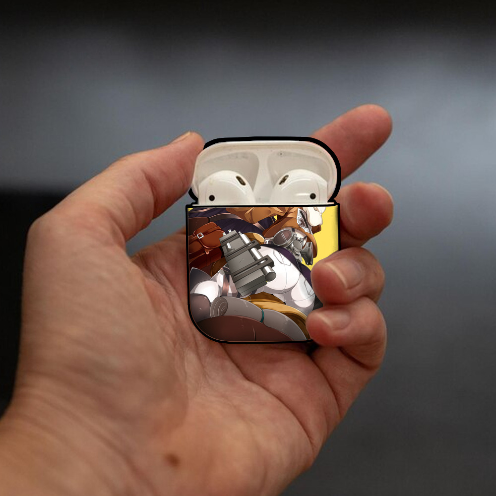 進撃の巨人 Attack on Titan AirPods 第2世代保護ケース ハードシェル ブラック 耐衝撃・防指紋・カラビナ付き