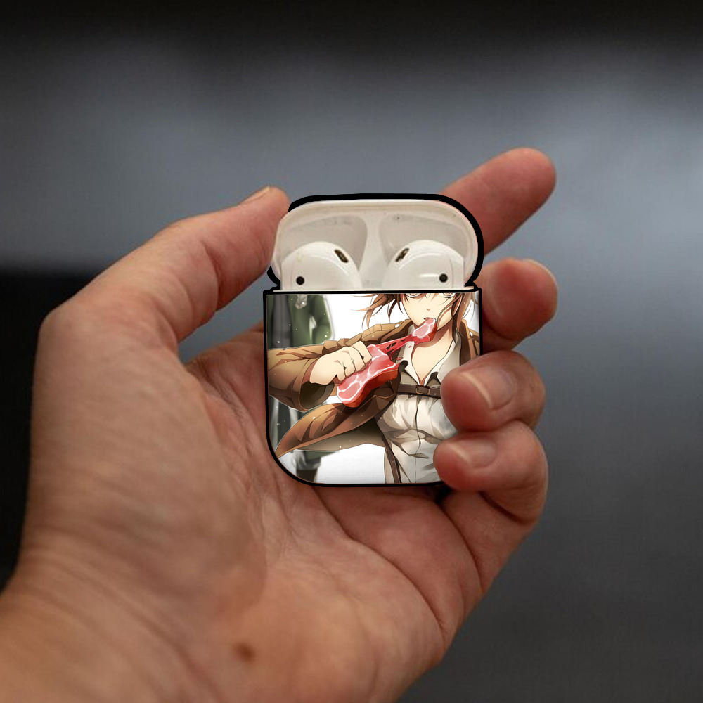 進撃の巨人 Attack on Titan AirPods 第2世代保護ケース ハードシェル ブラック 耐衝撃・防指紋・カラビナ付き