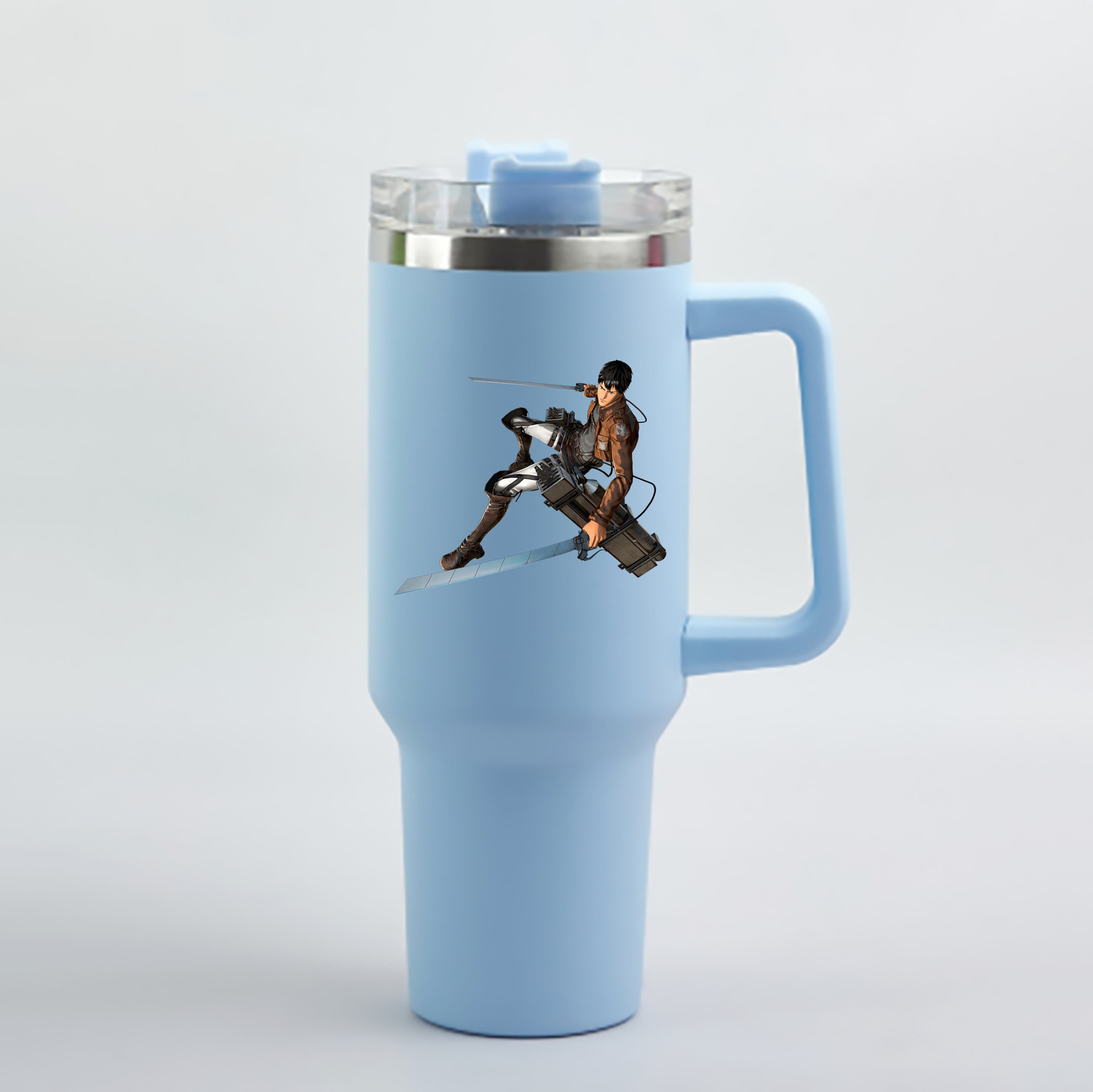 （画像用） 進撃の巨人 ベルトルト・フーバー Attack on Titan Bertholdt Hoover 1200mL車用タンブラー - クリスタルステッカー（プラスチックストロー付き）