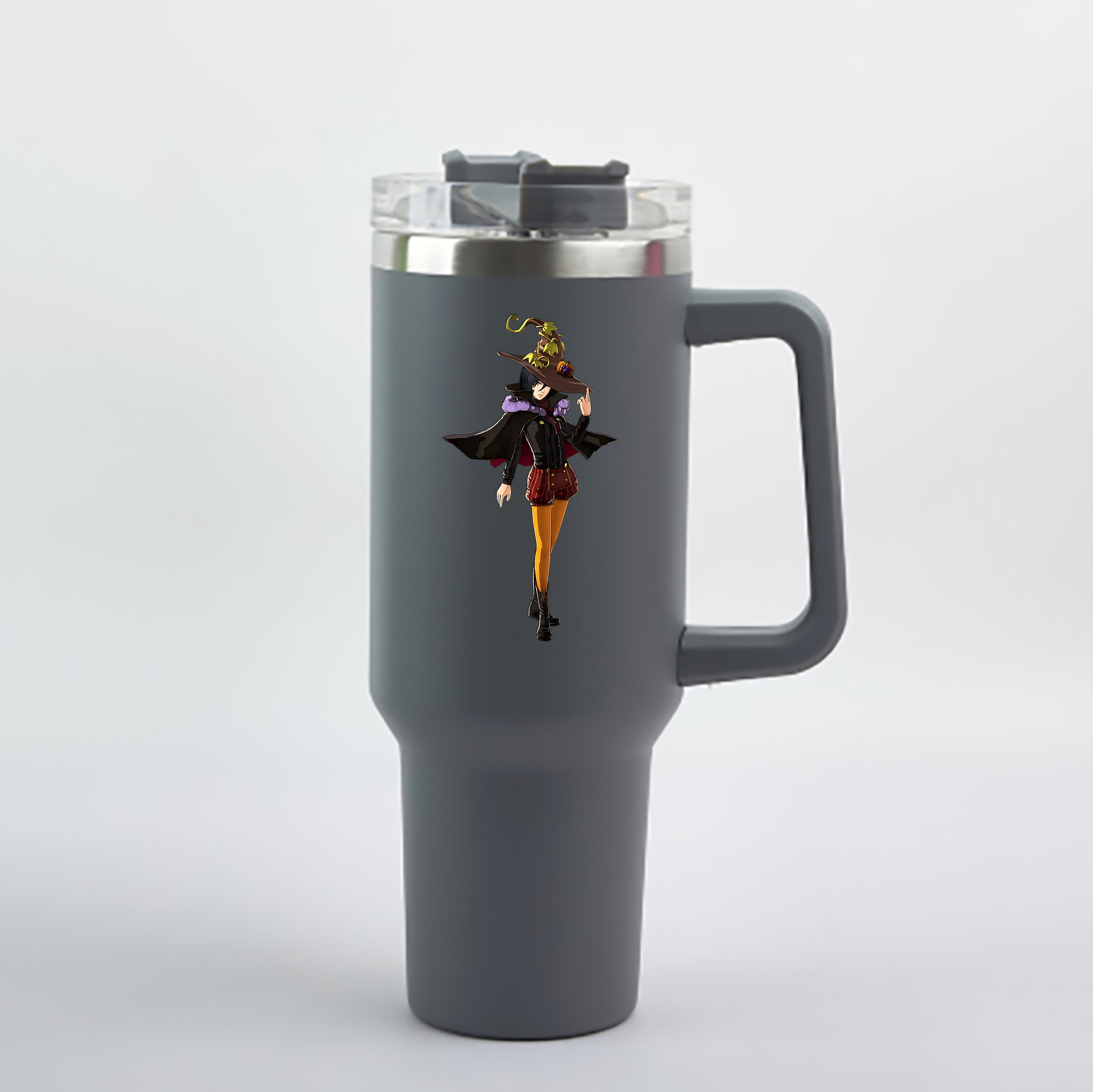 （画像用） 進撃の巨人 ミカサ·アッカーマン Attack on Titan Mikasa Ackerman 1200mL車用タンブラー - クリスタルステッカー（プラスチックストロー付き）