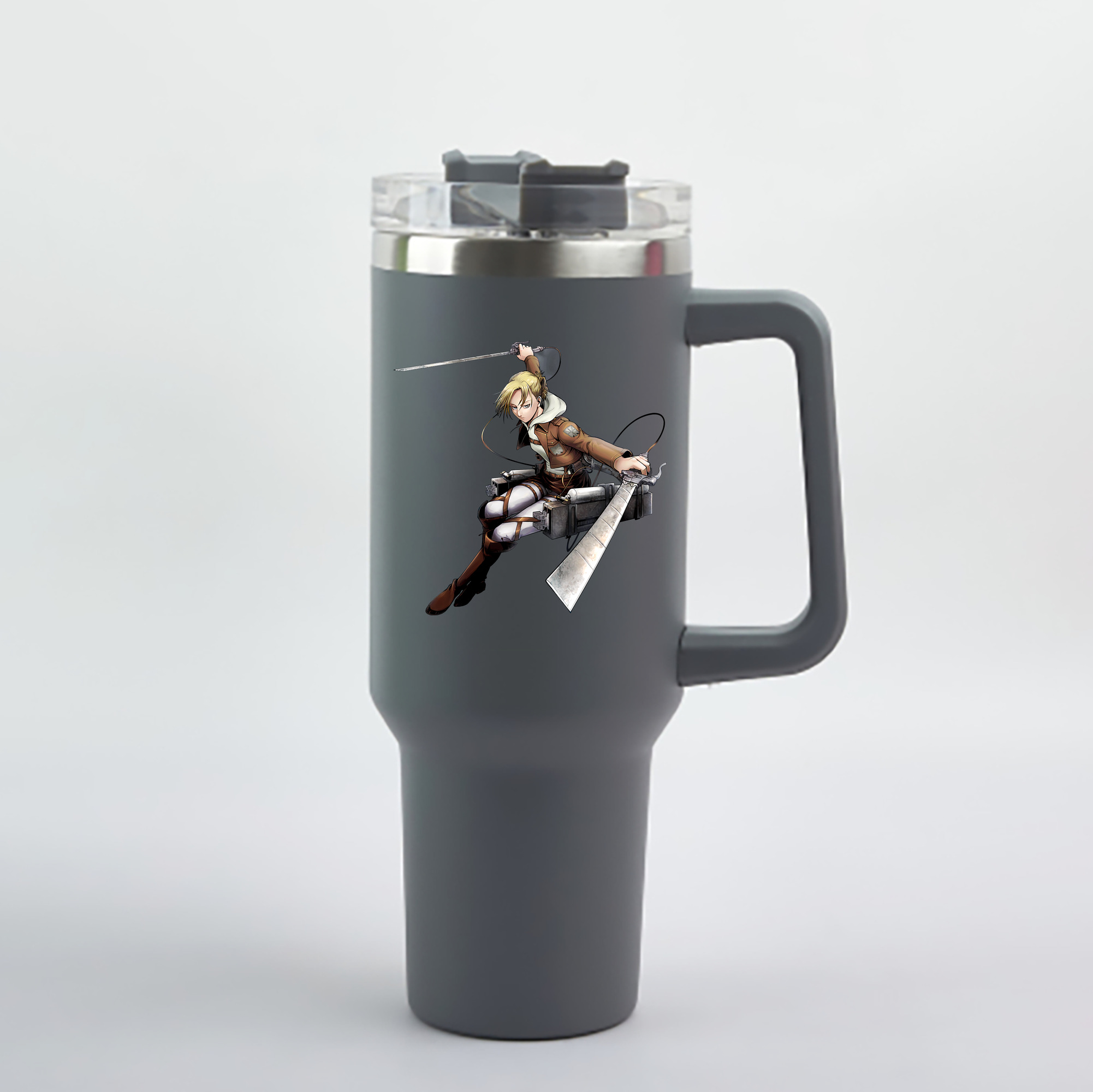 （画像用） 進撃の巨人 アニ・レオンハート Attack on Titan Annie Leonhart 1200mL車用タンブラー - クリスタルステッカー（プラスチックストロー付き）