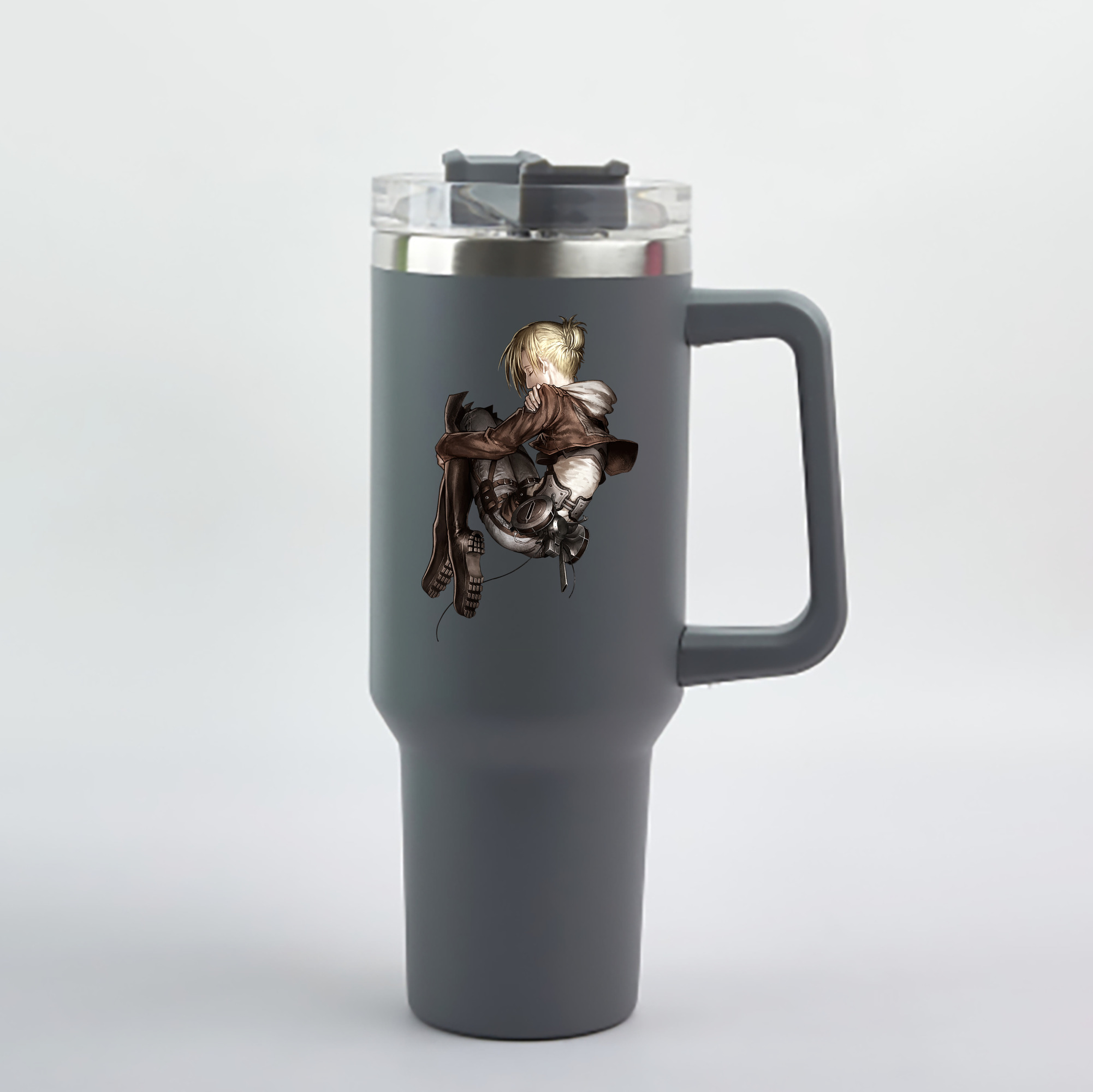 （画像用） 進撃の巨人 アニ・レオンハート Attack on Titan Annie Leonhart 1200mL車用タンブラー - クリスタルステッカー（プラスチックストロー付き）