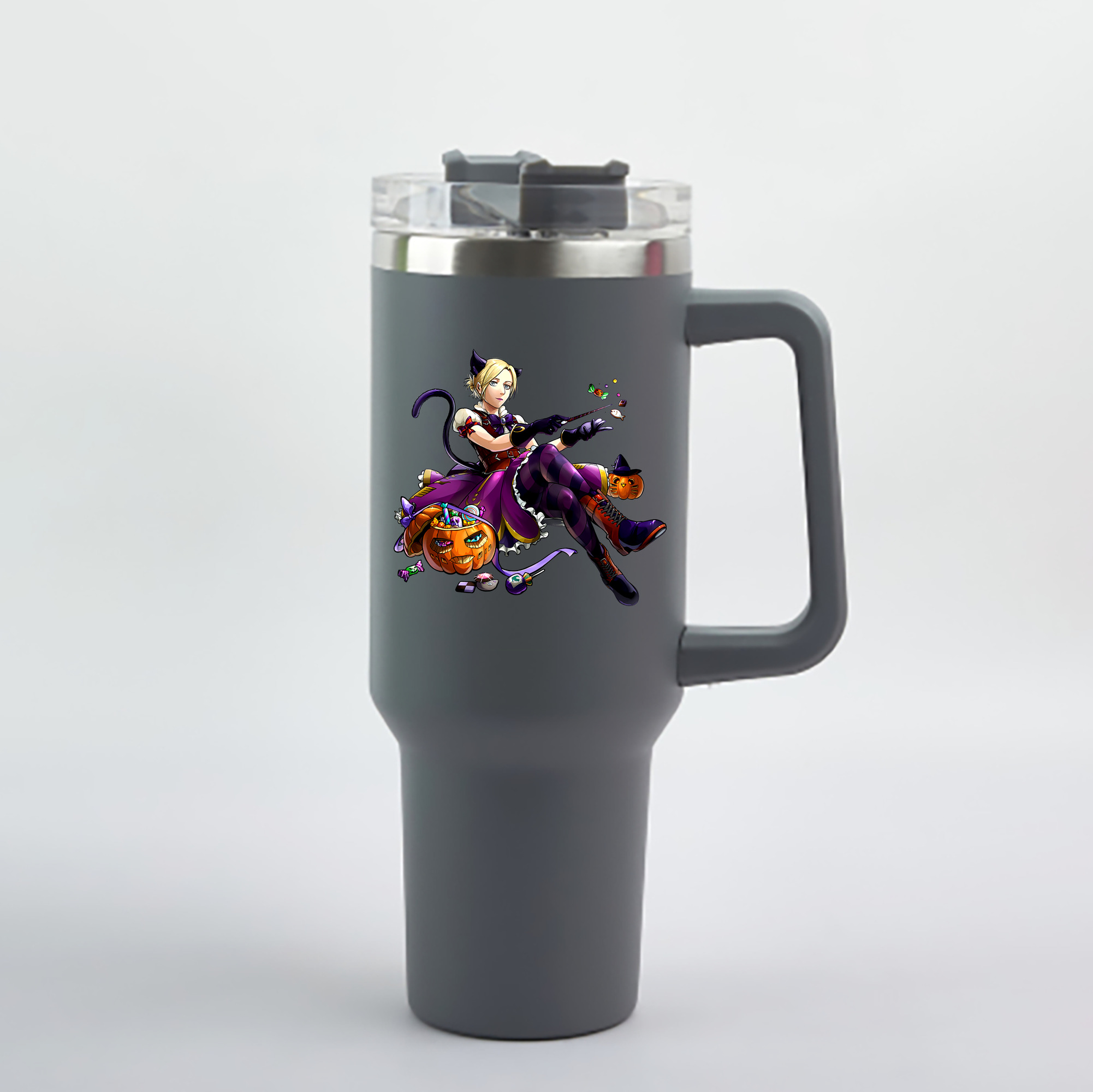 （画像用） 進撃の巨人 アニ・レオンハート Attack on Titan Annie Leonhart 1200mL車用タンブラー - クリスタルステッカー（プラスチックストロー付き）