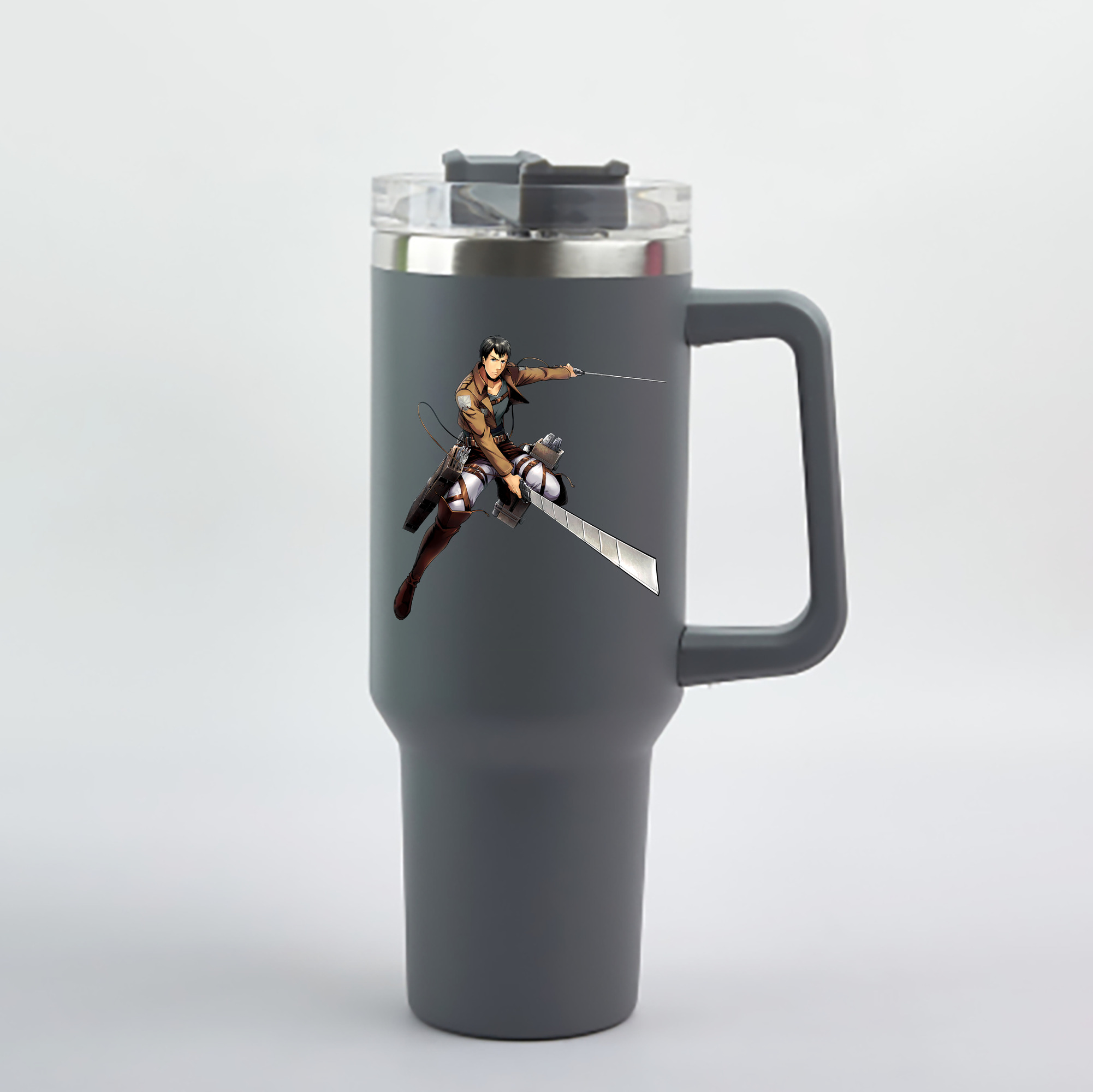 （画像用） 進撃の巨人 ベルトルト・フーバー Attack on Titan Bertholdt Hoover 1200mL車用タンブラー - クリスタルステッカー（プラスチックストロー付き）