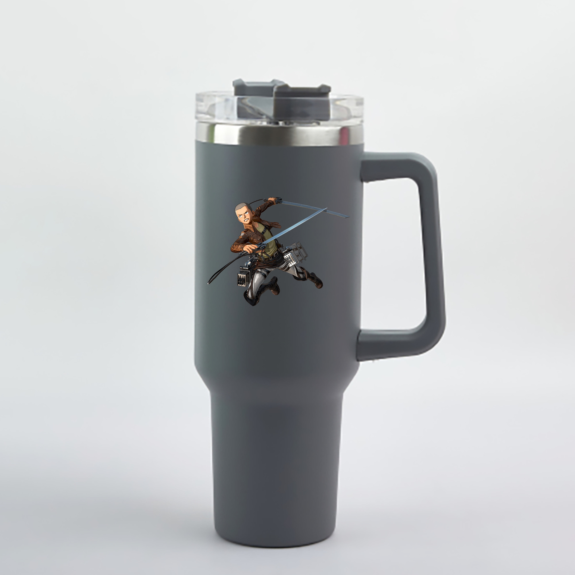 （画像用） 進撃の巨人 コニー·スプリンガー Attack on Titan Connie Springer 1200mL車用タンブラー - クリスタルステッカー（プラスチックストロー付き）
