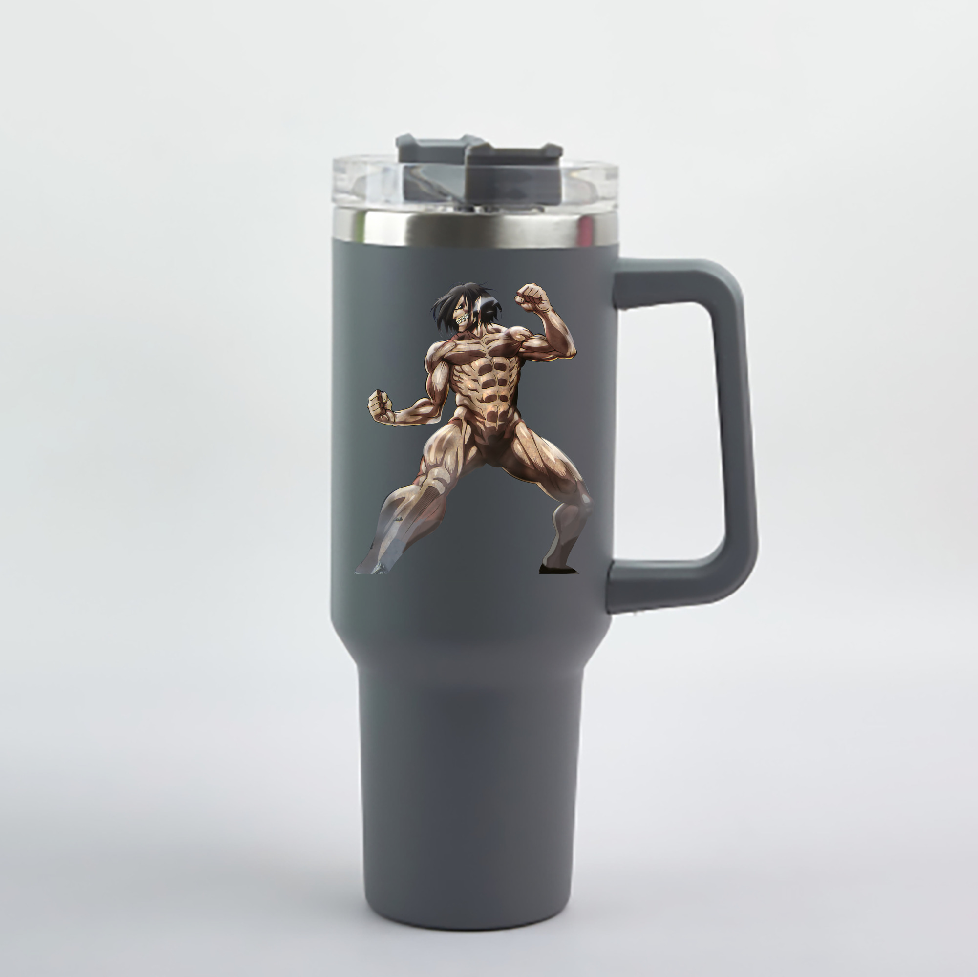 （画像用） 進撃の巨人 Attack on Titan 1200mL車用タンブラー - クリスタルステッカー（プラスチックストロー付き）