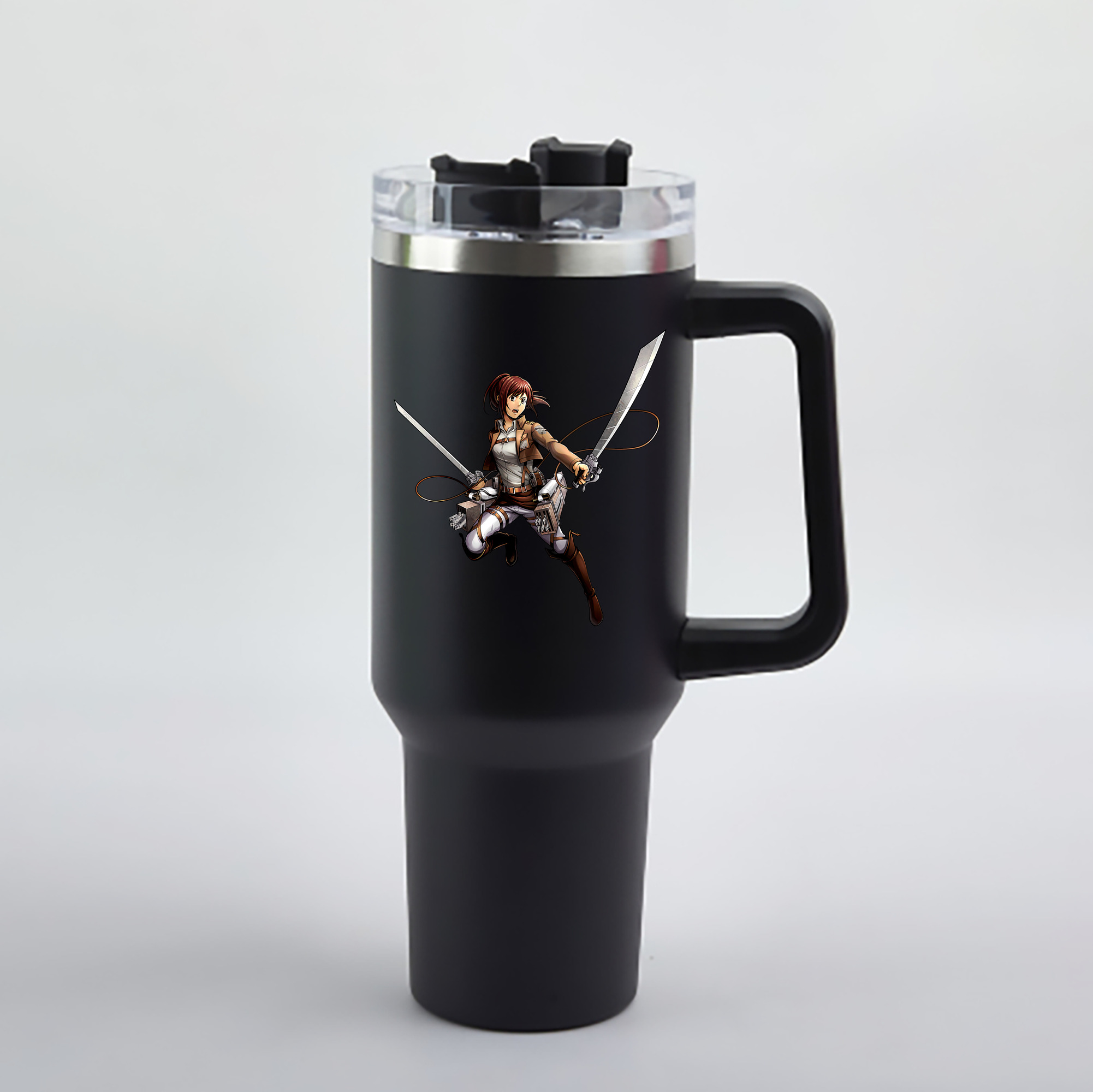 （画像用） 進撃の巨人 サシャ·ブラウス Attack on Titan Sasha Blaus 1200mL車用タンブラー - クリスタルステッカー（プラスチックストロー付き）