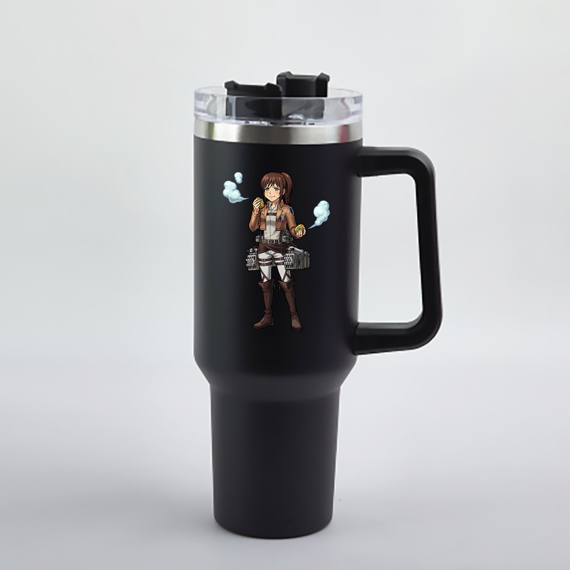 （画像用） 進撃の巨人 サシャ·ブラウス Attack on Titan Sasha Blaus 1200mL車用タンブラー - クリスタルステッカー（プラスチックストロー付き）