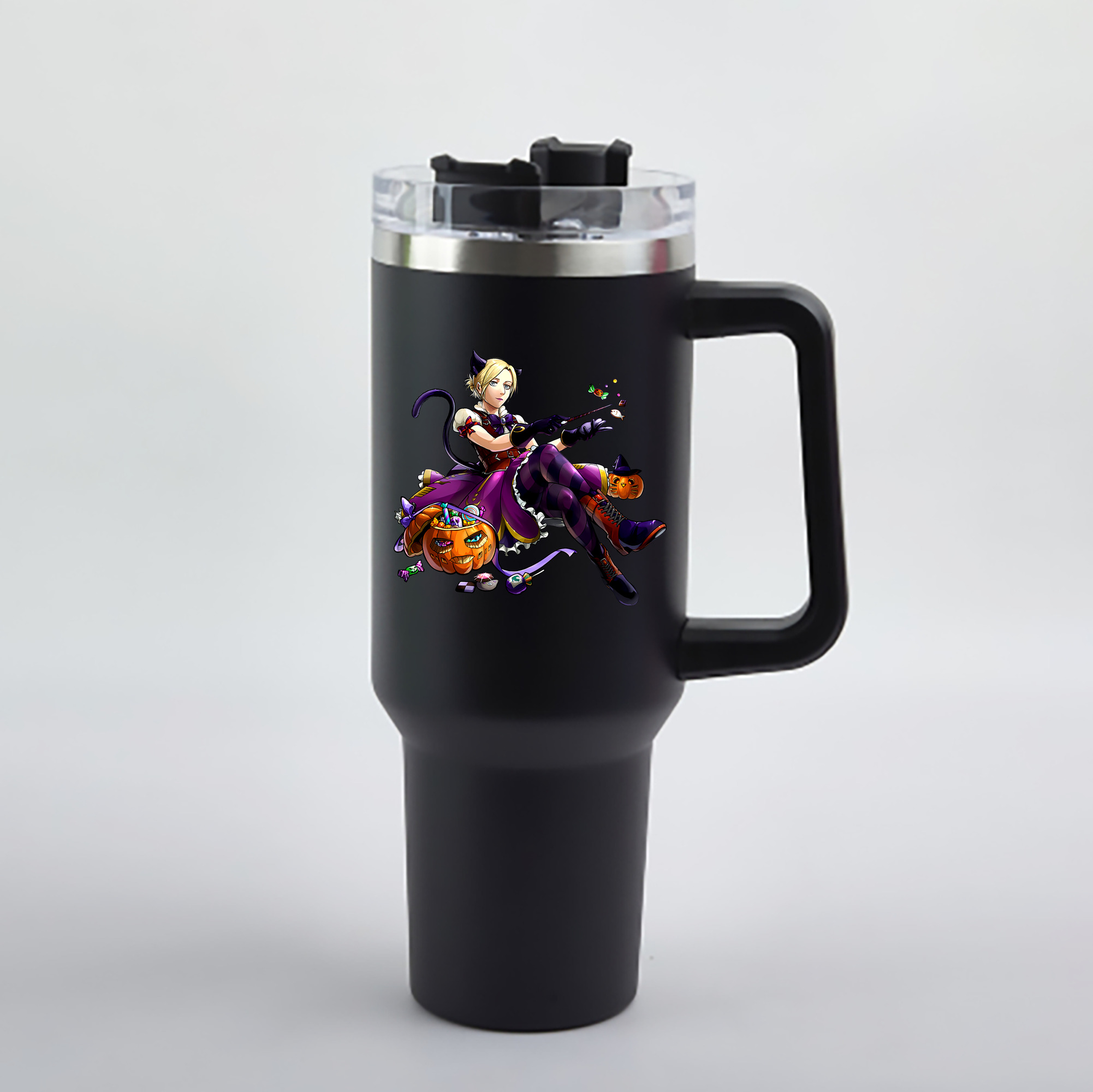 （画像用） 進撃の巨人 アニ・レオンハート Attack on Titan Annie Leonhart 1200mL車用タンブラー - クリスタルステッカー（プラスチックストロー付き）