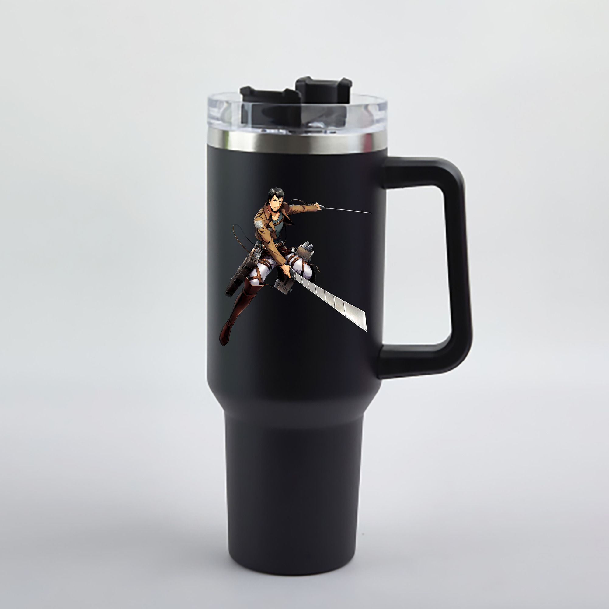 （画像用） 進撃の巨人 ベルトルト・フーバー Attack on Titan Bertholdt Hoover 1200mL車用タンブラー - クリスタルステッカー（プラスチックストロー付き）