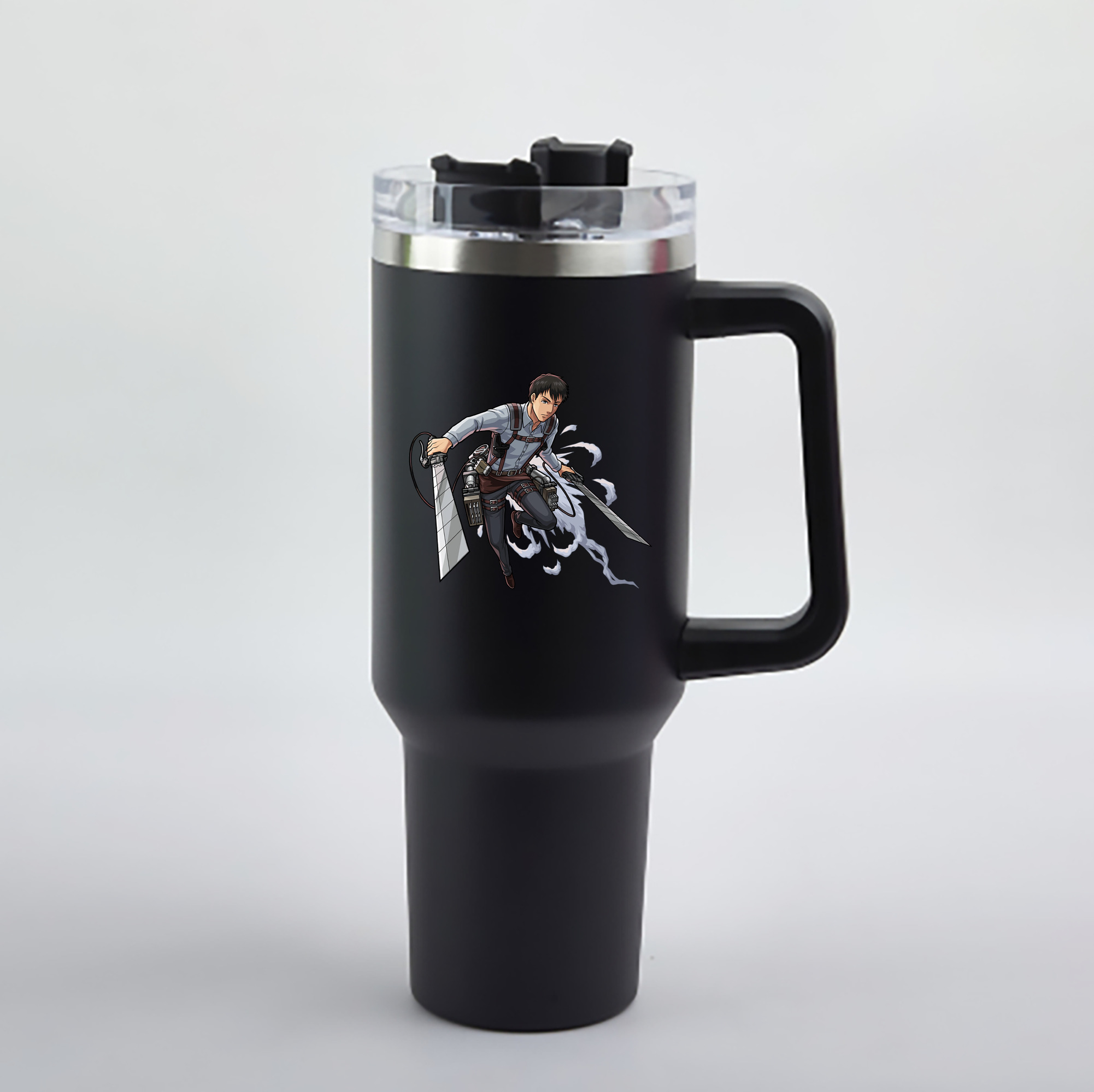 （画像用） 進撃の巨人 ベルトルト・フーバー Attack on Titan Bertholdt Hoover 1200mL車用タンブラー - クリスタルステッカー（プラスチックストロー付き）