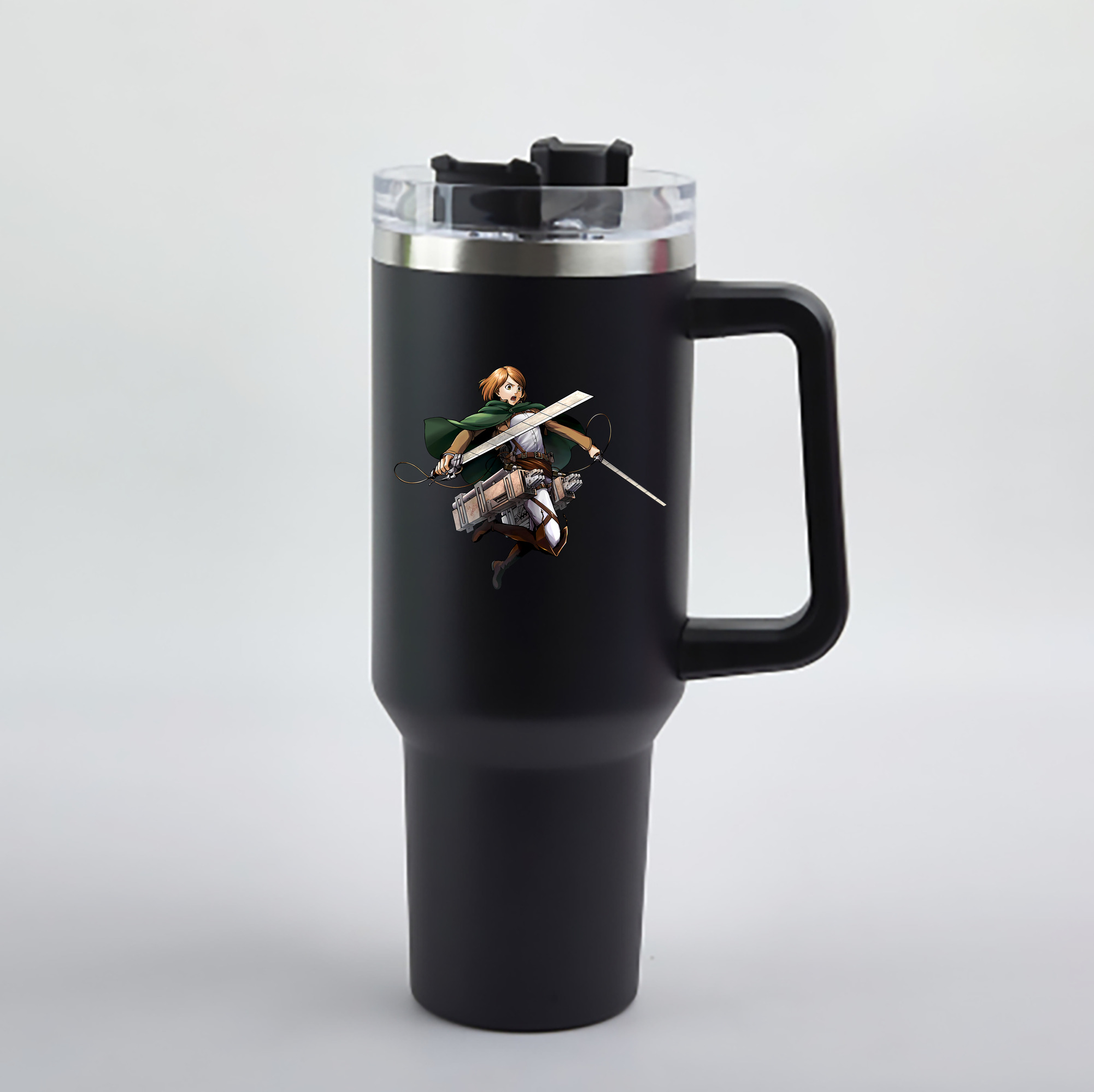 （画像用） 進撃の巨人 ペトラ·ラル Attack on Titan Petra Rall 1200mL車用タンブラー - クリスタルステッカー（プラスチックストロー付き）