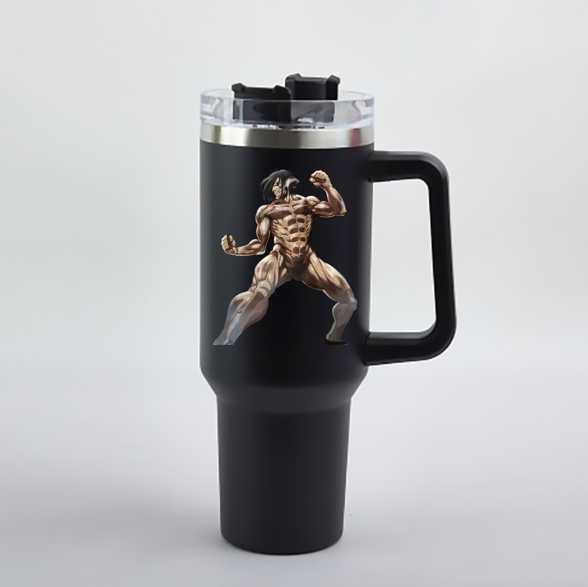 （画像用） 進撃の巨人 Attack on Titan 1200mL車用タンブラー - クリスタルステッカー（プラスチックストロー付き）