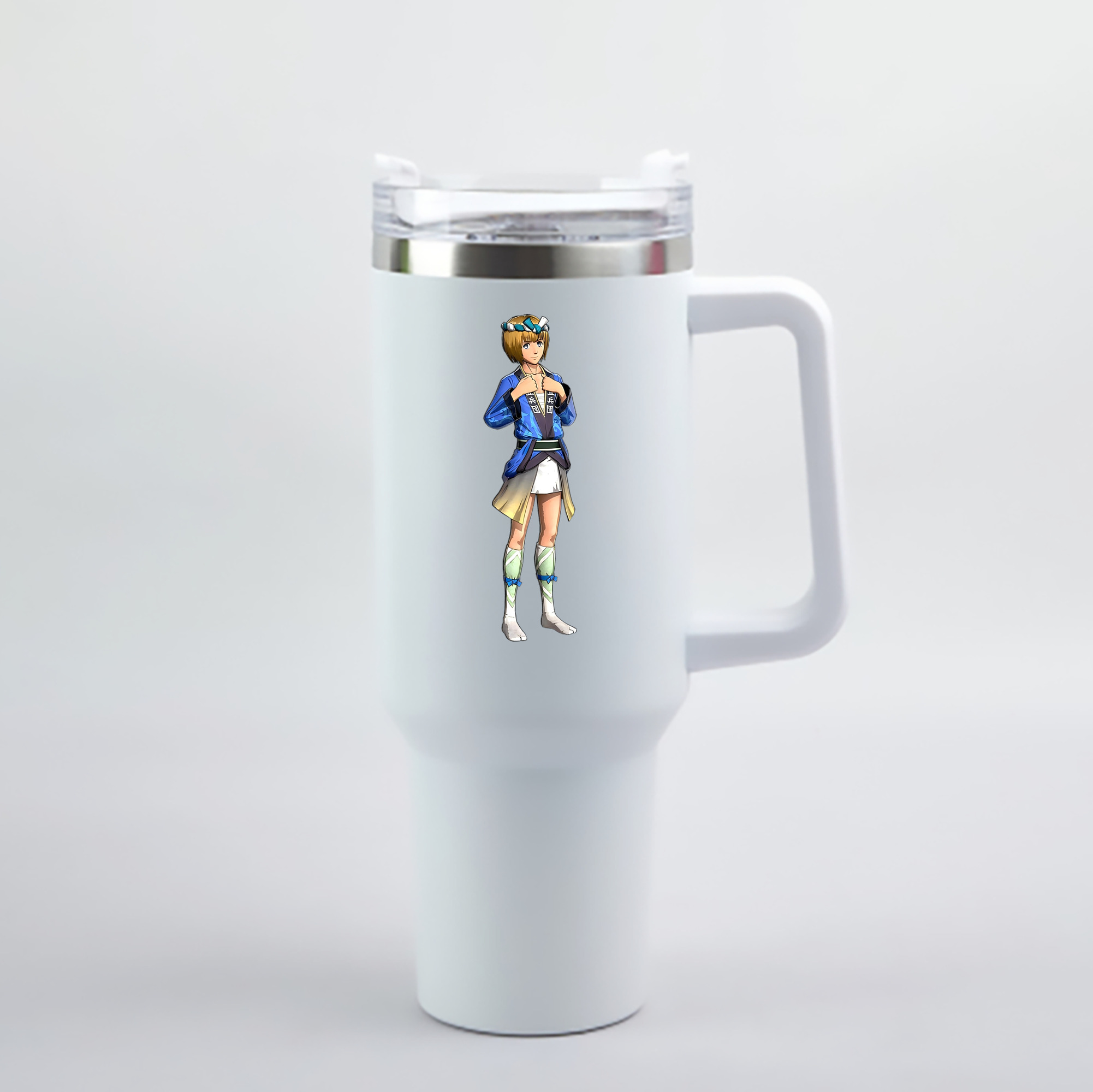 （画像用） 進撃の巨人 アルミン·アルレルト Attack on Titan Armin Arlert 1200mL車用タンブラー - クリスタルステッカー（プラスチックストロー付き）