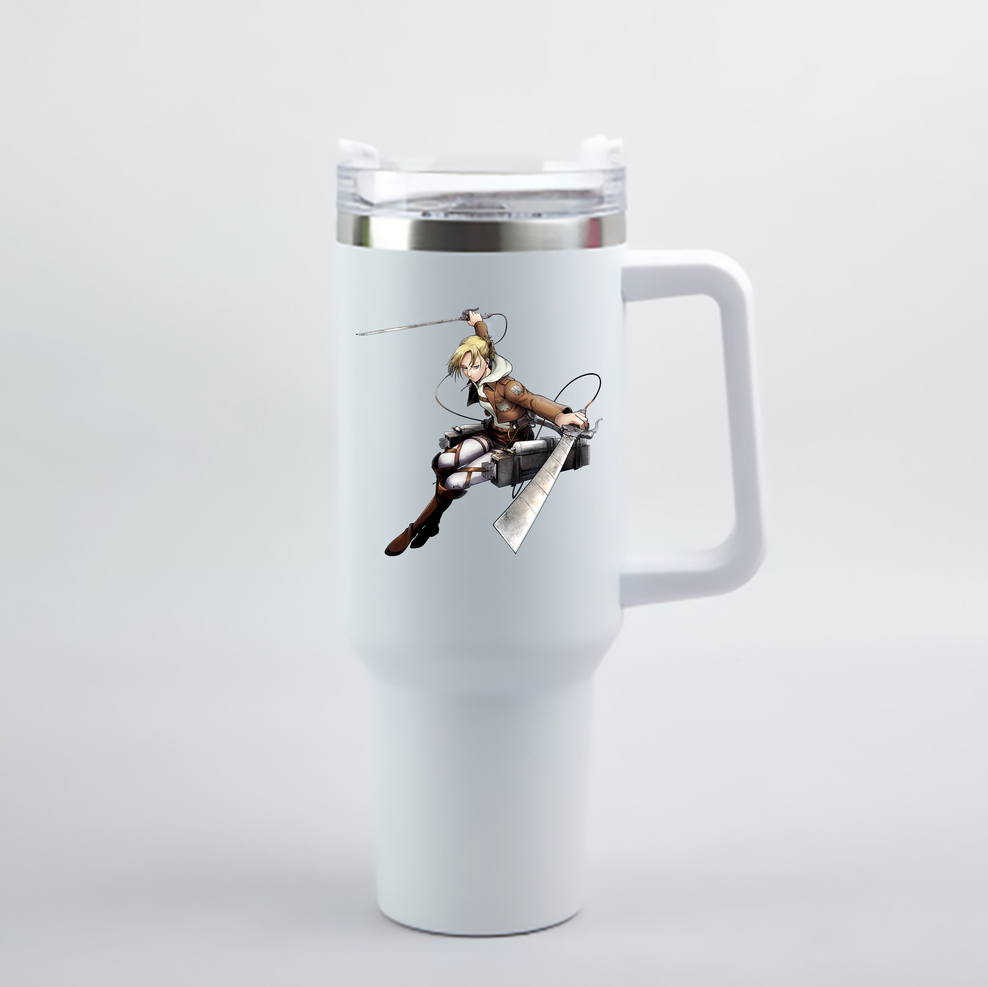 （画像用） 進撃の巨人 アニ・レオンハート Attack on Titan Annie Leonhart 1200mL車用タンブラー - クリスタルステッカー（プラスチックストロー付き）