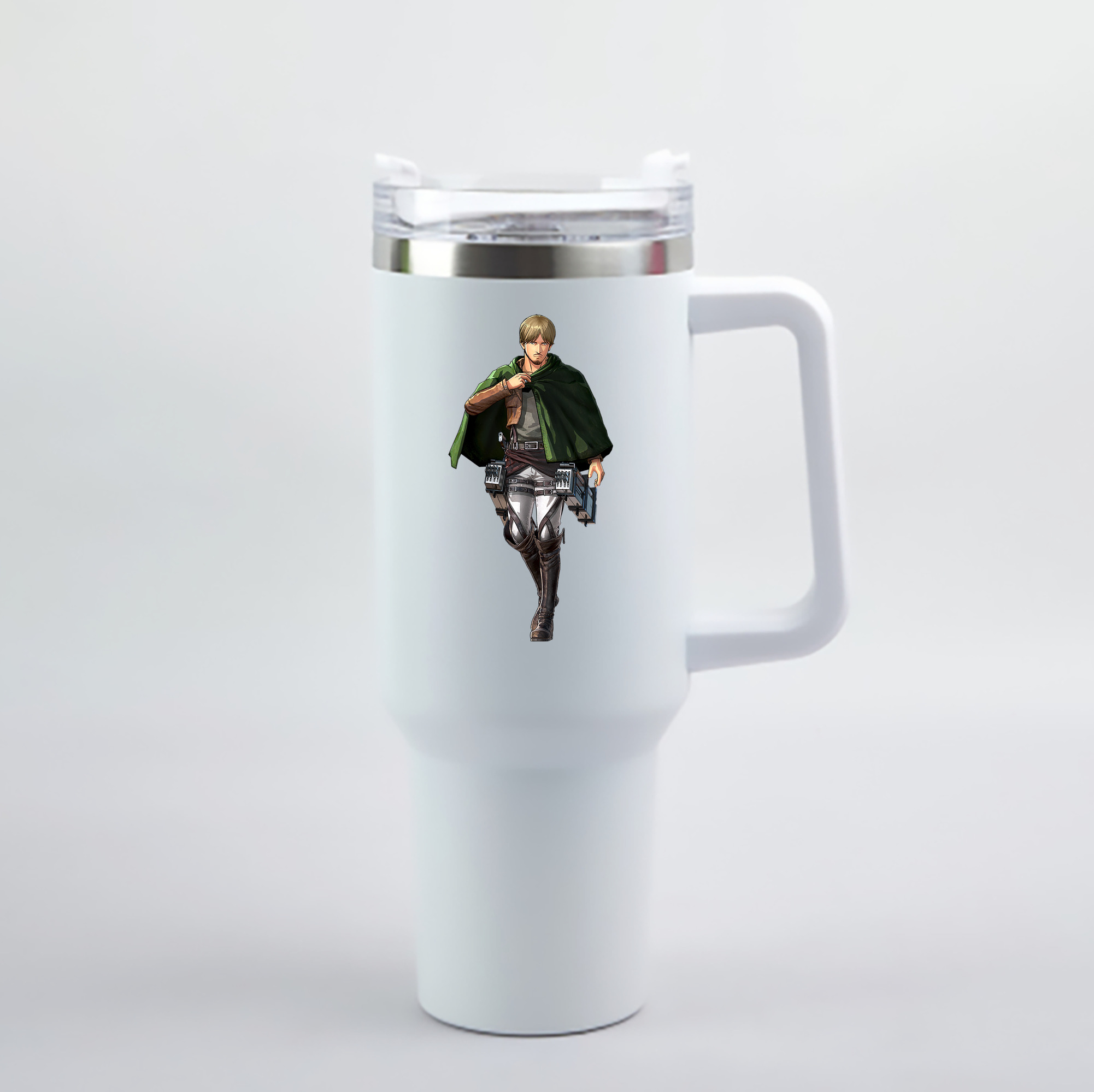 （画像用） 進撃の巨人 ミケ·ザカリアス Attack on Titan Mike Zakarius 1200mL車用タンブラー - クリスタルステッカー（プラスチックストロー付き）
