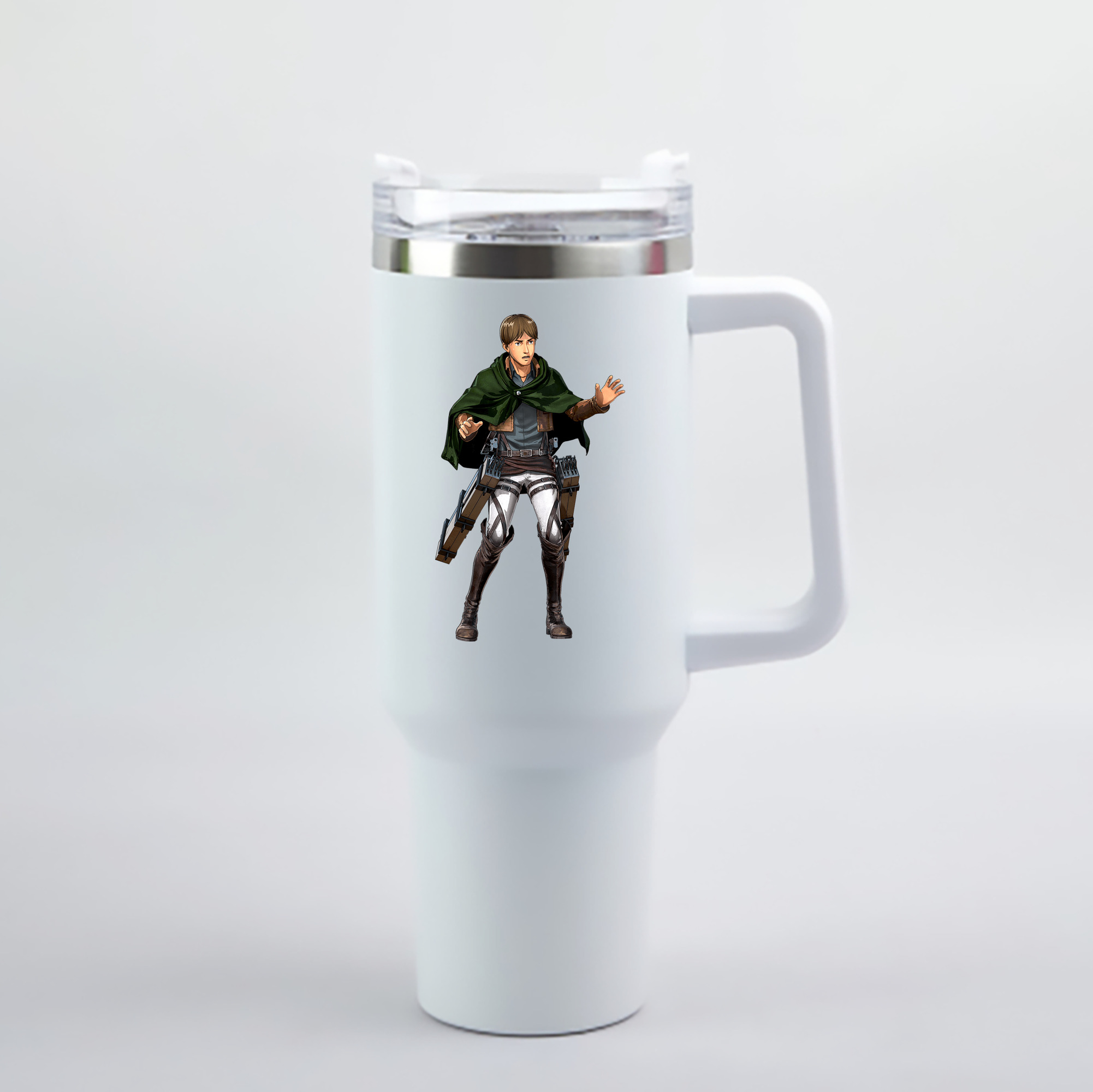 （画像用） 進撃の巨人 Attack on Titan 1200mL車用タンブラー - クリスタルステッカー（プラスチックストロー付き）