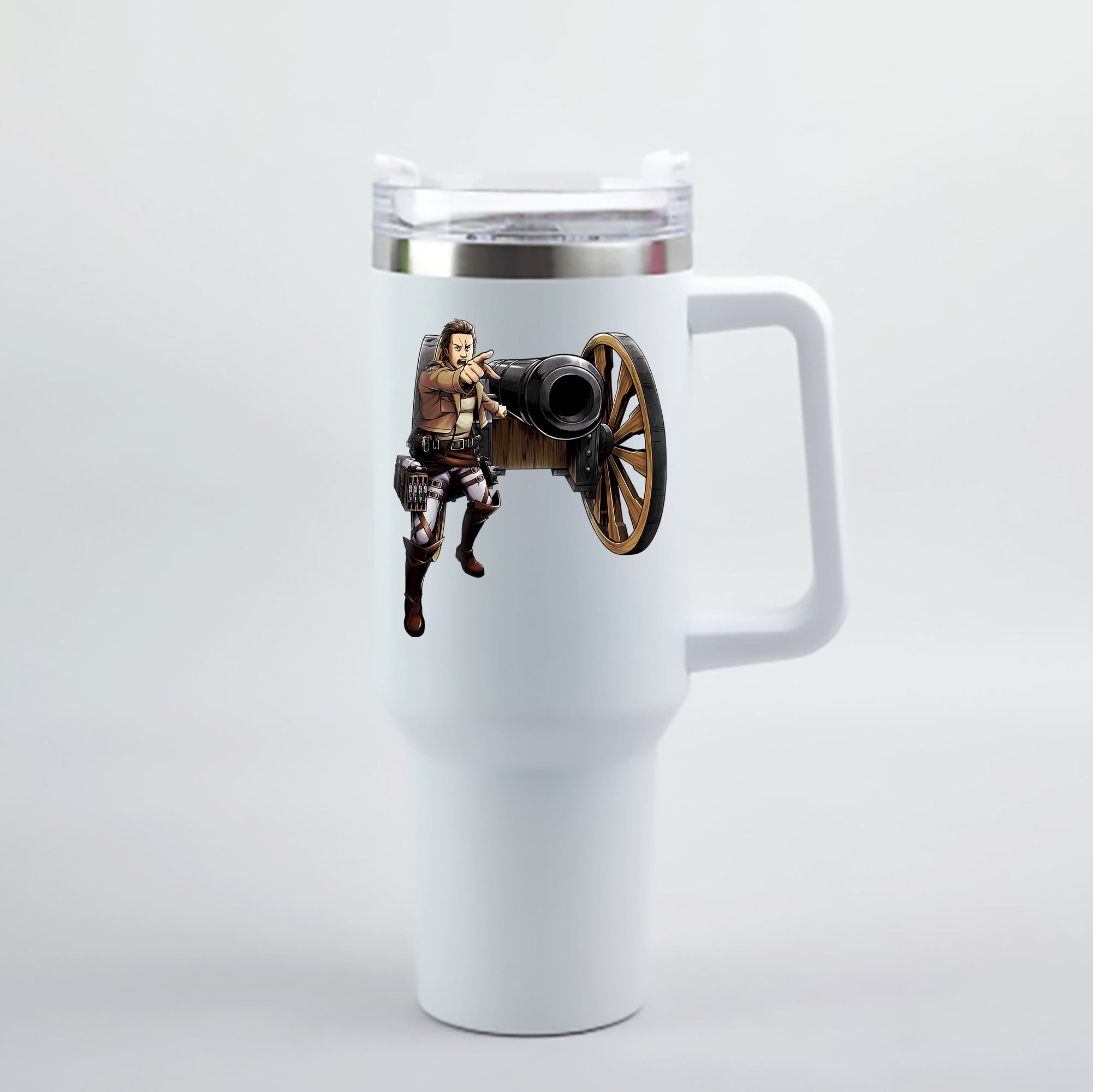 （画像用） 進撃の巨人 Attack on Titan 1200mL車用タンブラー - クリスタルステッカー（プラスチックストロー付き）
