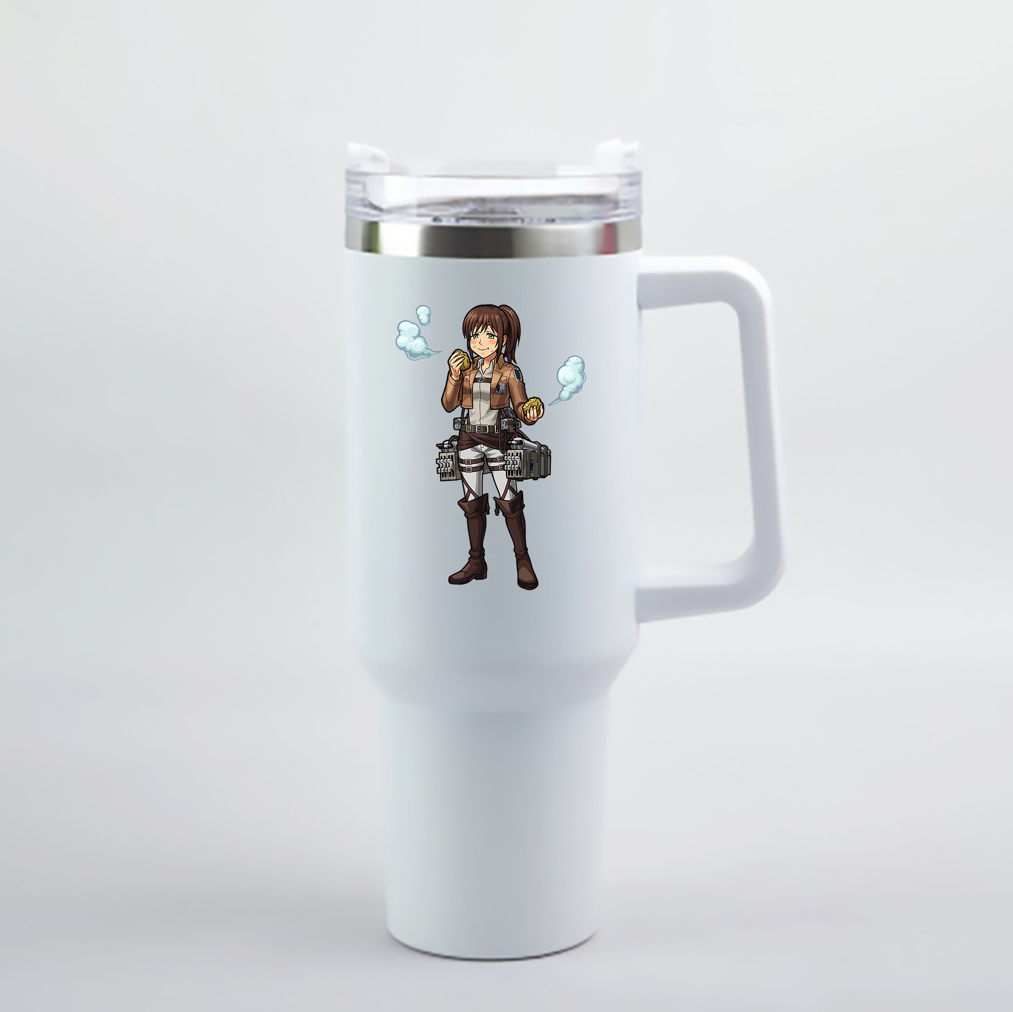 （画像用） 進撃の巨人 サシャ·ブラウス Attack on Titan Sasha Blaus 1200mL車用タンブラー - クリスタルステッカー（プラスチックストロー付き）