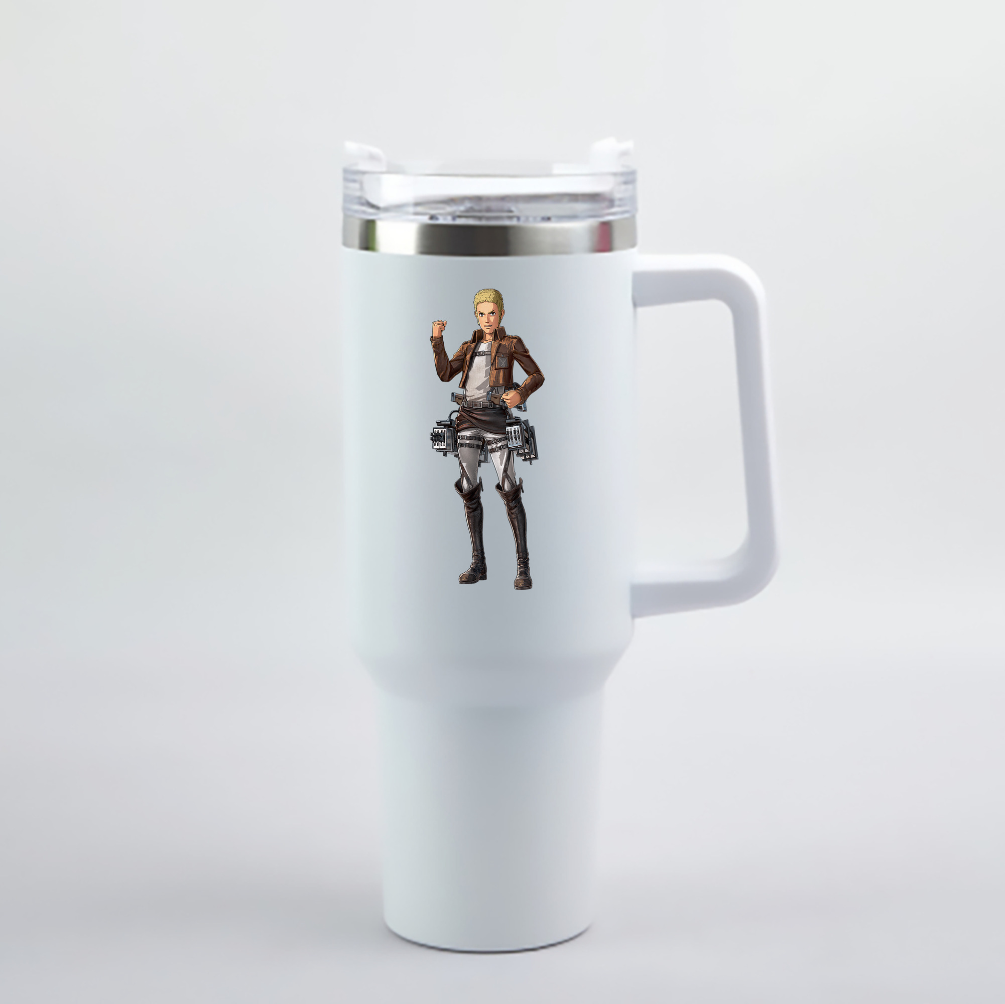 （画像用） 進撃の巨人 ライナー・ブラウン Attack on Titan Reiner Braun 1200mL車用タンブラー - クリスタルステッカー（プラスチックストロー付き）