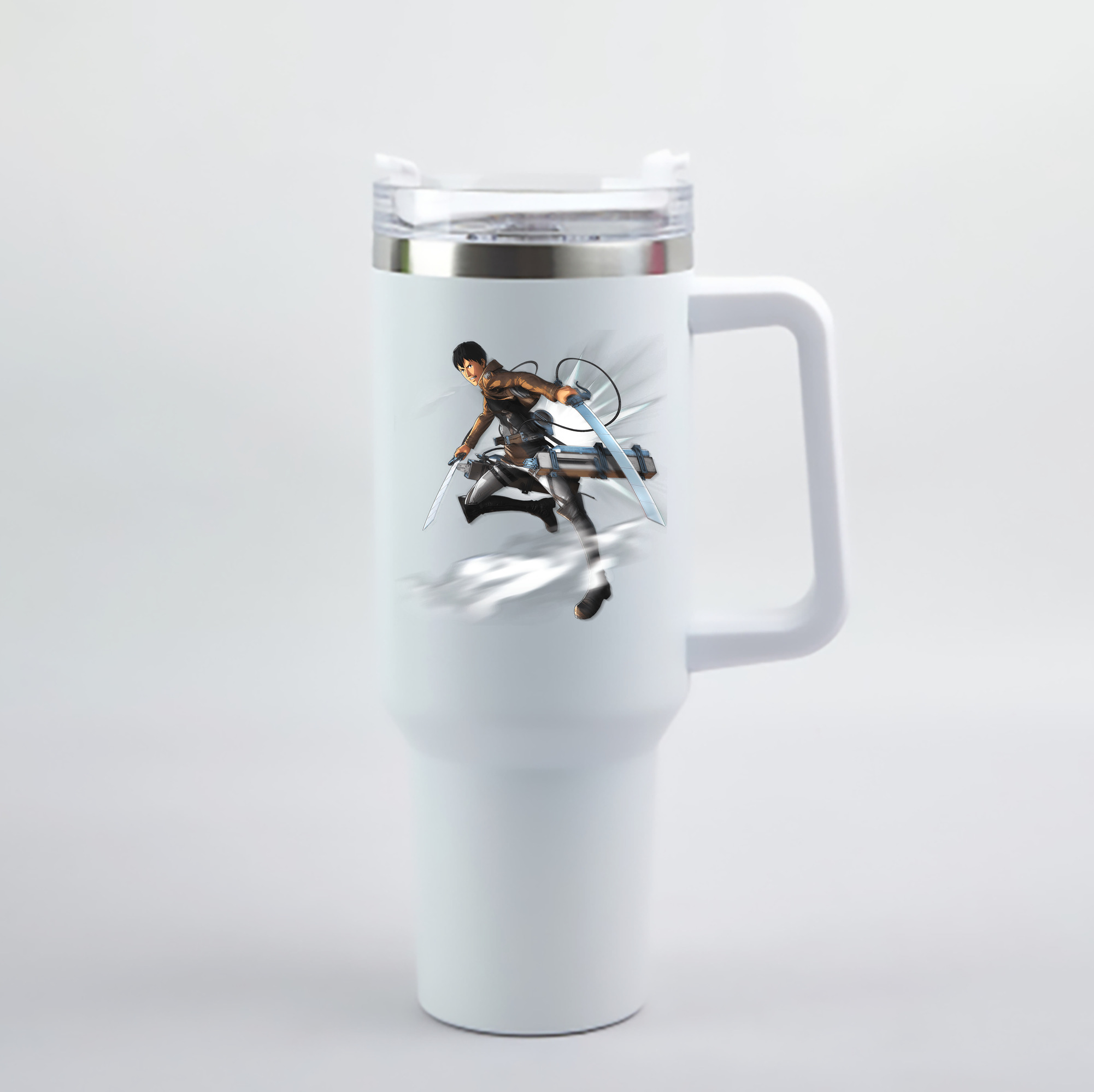 （画像用） 進撃の巨人 ベルトルト・フーバー Attack on Titan Bertholdt Hoover 1200mL車用タンブラー - クリスタルステッカー（プラスチックストロー付き）