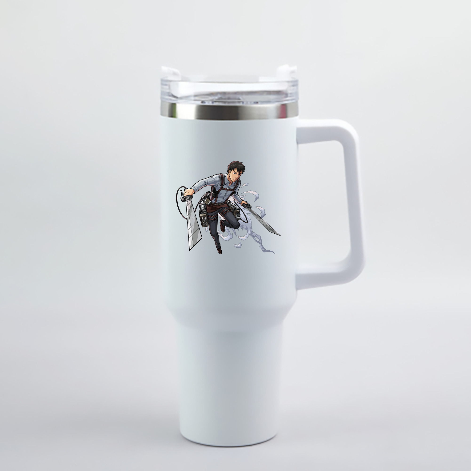 （画像用） 進撃の巨人 ベルトルト・フーバー Attack on Titan Bertholdt Hoover 1200mL車用タンブラー - クリスタルステッカー（プラスチックストロー付き）