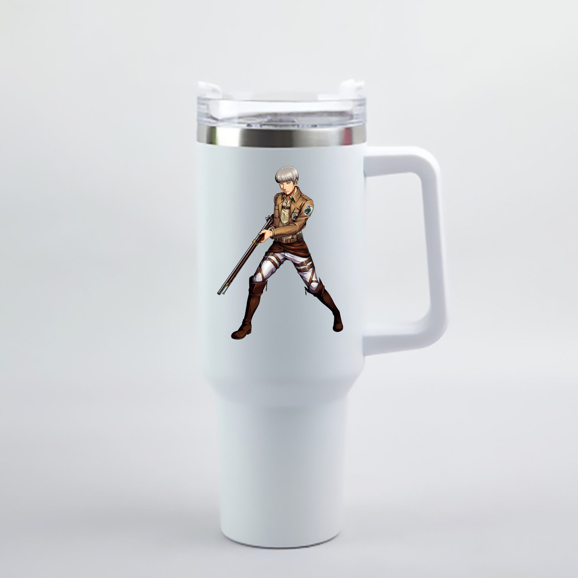 （画像用） 進撃の巨人 Attack on Titan 1200mL車用タンブラー - クリスタルステッカー（プラスチックストロー付き）