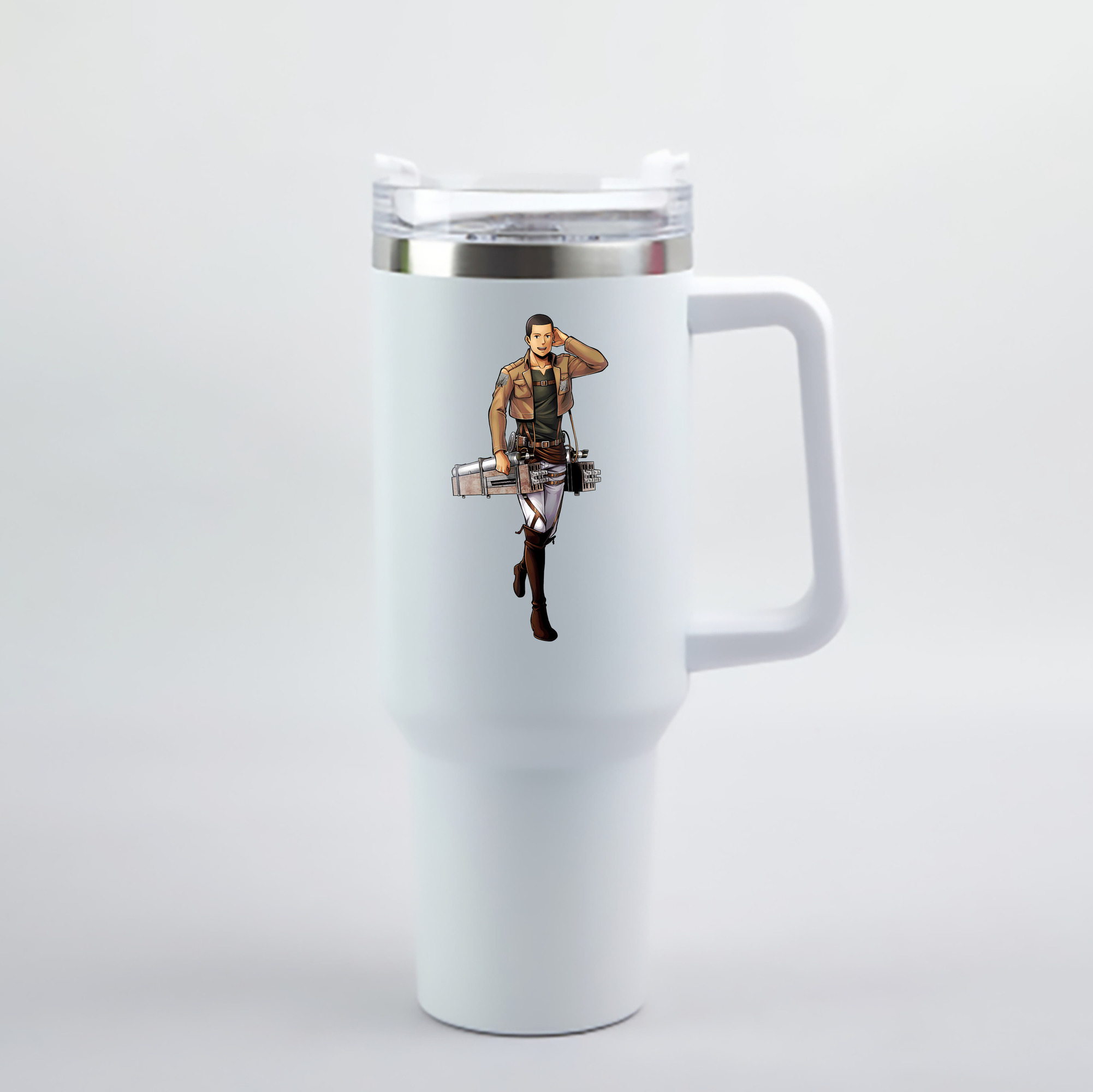 （画像用） 進撃の巨人 Attack on Titan 1200mL車用タンブラー - クリスタルステッカー（プラスチックストロー付き）