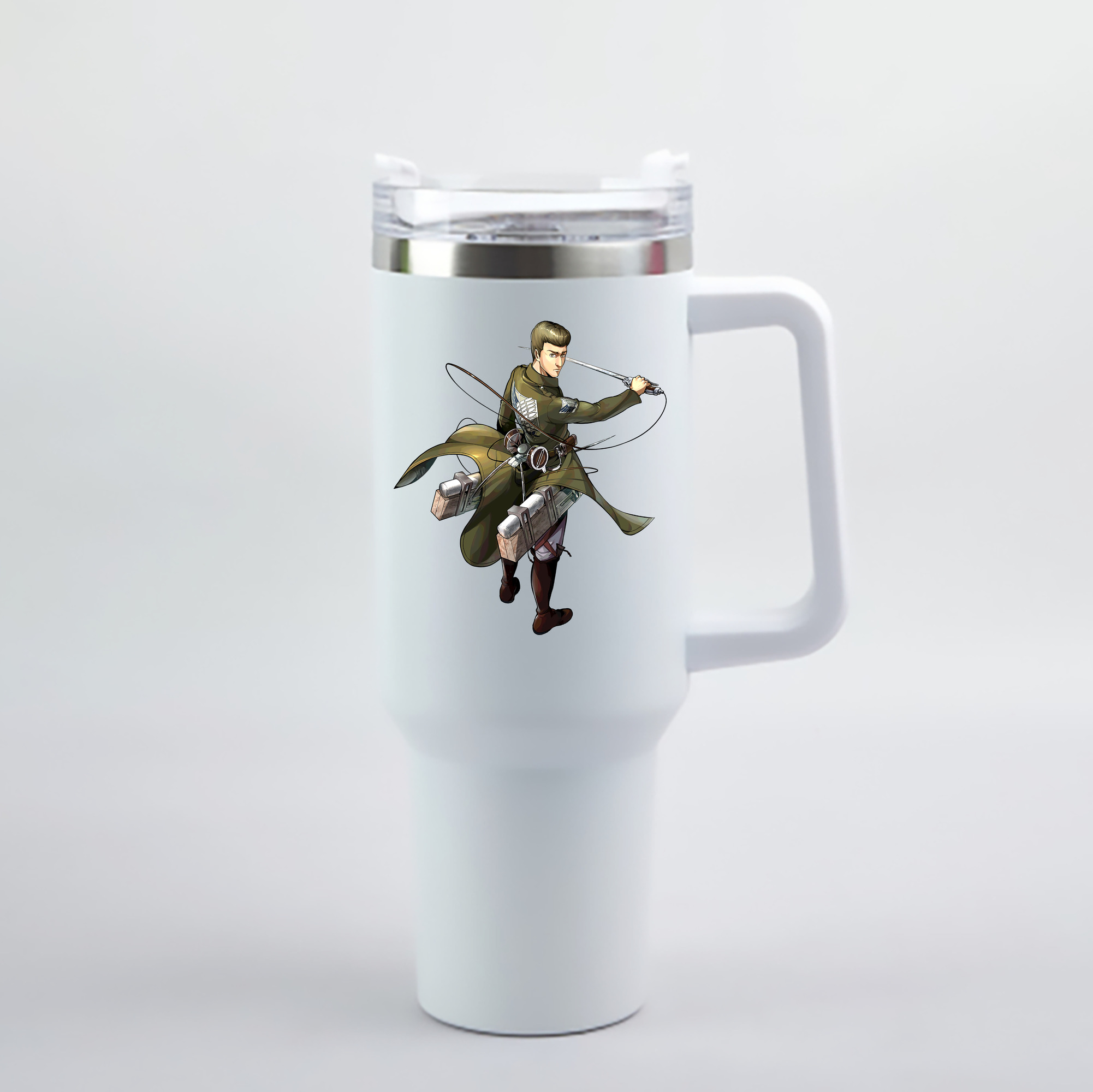 （画像用） 進撃の巨人 Attack on Titan 1200mL車用タンブラー - クリスタルステッカー（プラスチックストロー付き）