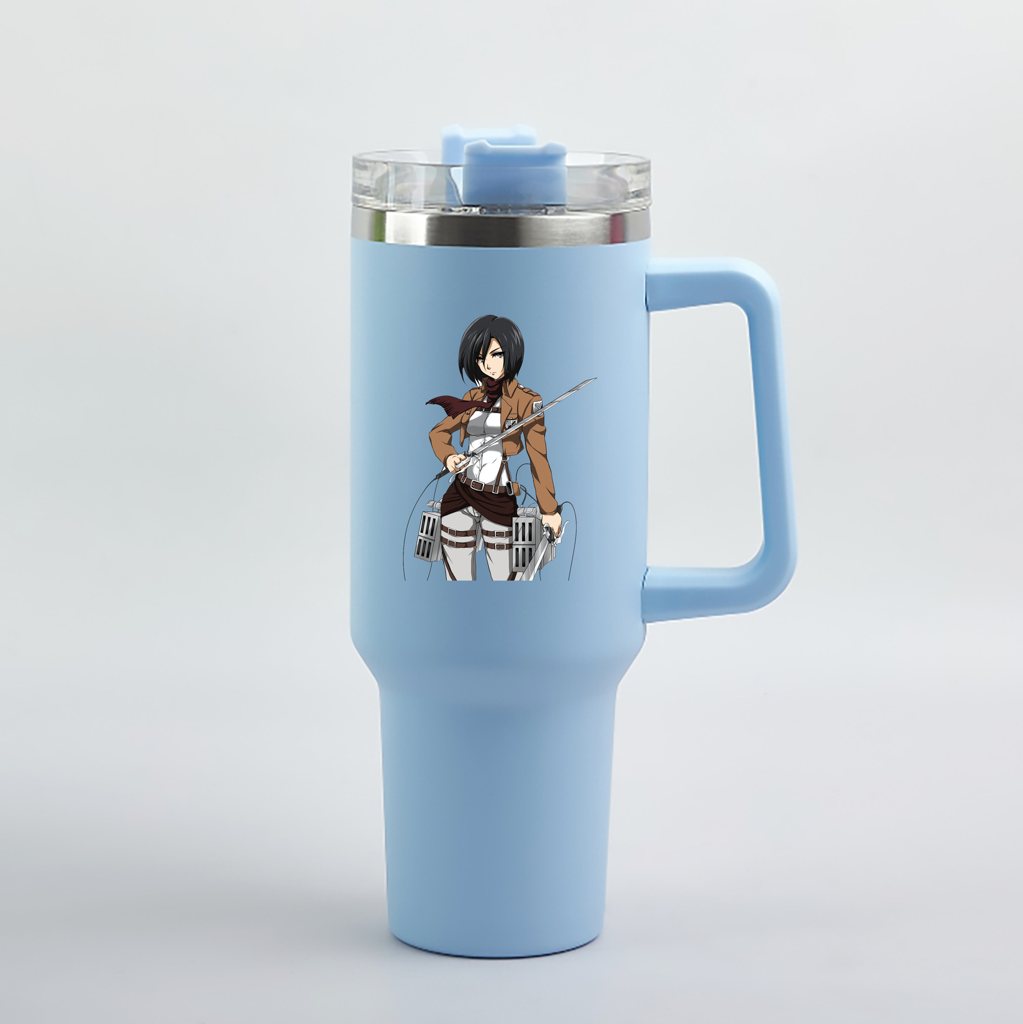 （画像用） 進撃の巨人 ミカサ·アッカーマン Attack on Titan Mikasa Ackerman 1200mL車用タンブラー（カラープリント）
