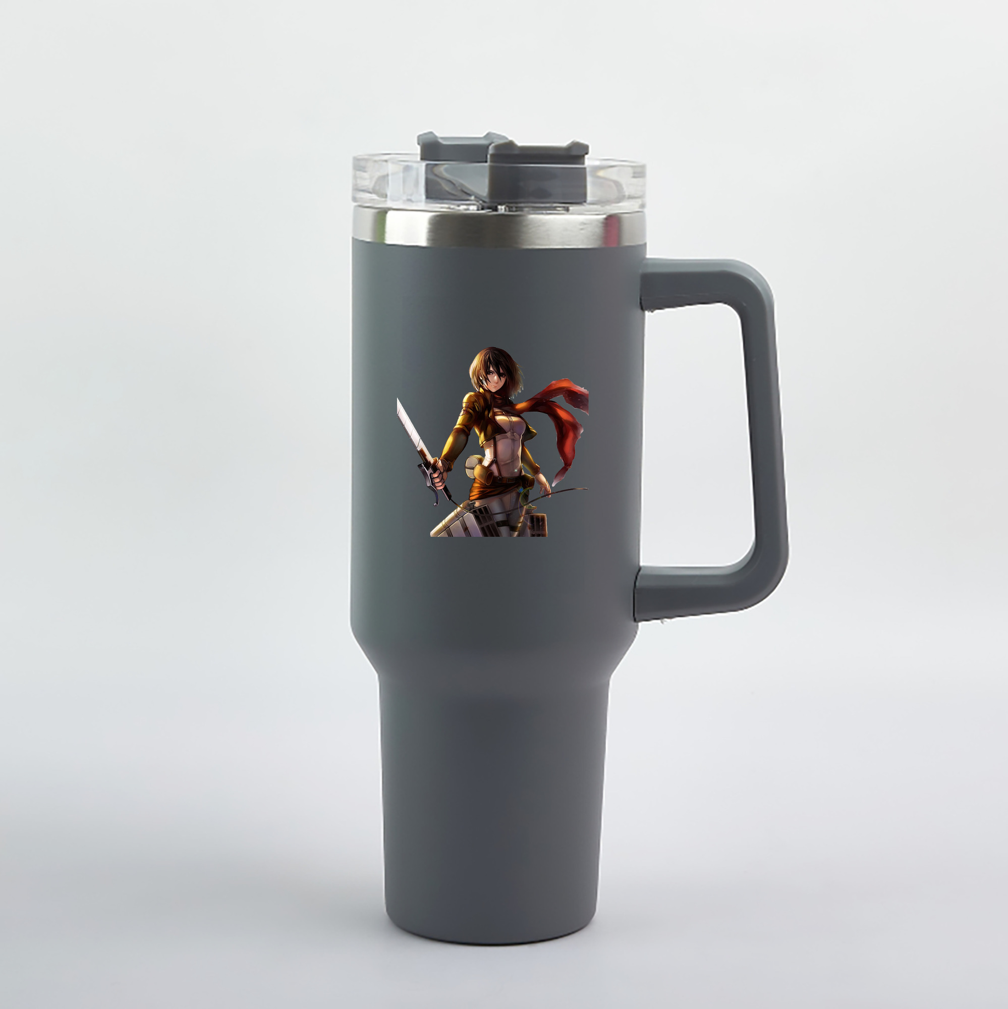 （画像用） 進撃の巨人 ミカサ·アッカーマン Attack on Titan Mikasa Ackerman 1200mL車用タンブラー（カラープリント）