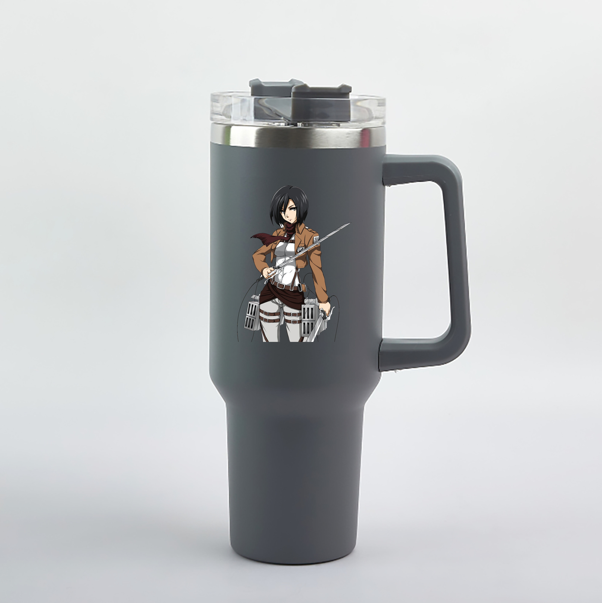 （画像用） 進撃の巨人 ミカサ·アッカーマン Attack on Titan Mikasa Ackerman 1200mL車用タンブラー（カラープリント）