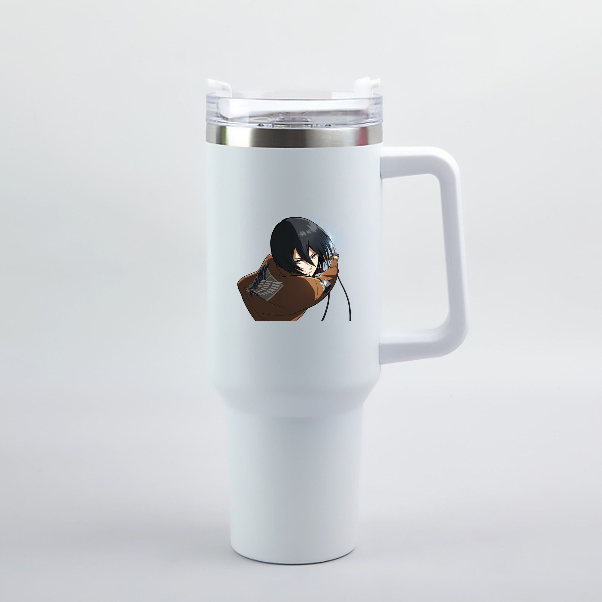 （画像用） 進撃の巨人 ミカサ·アッカーマン Attack on Titan Mikasa Ackerman 1200mL車用タンブラー（カラープリント）