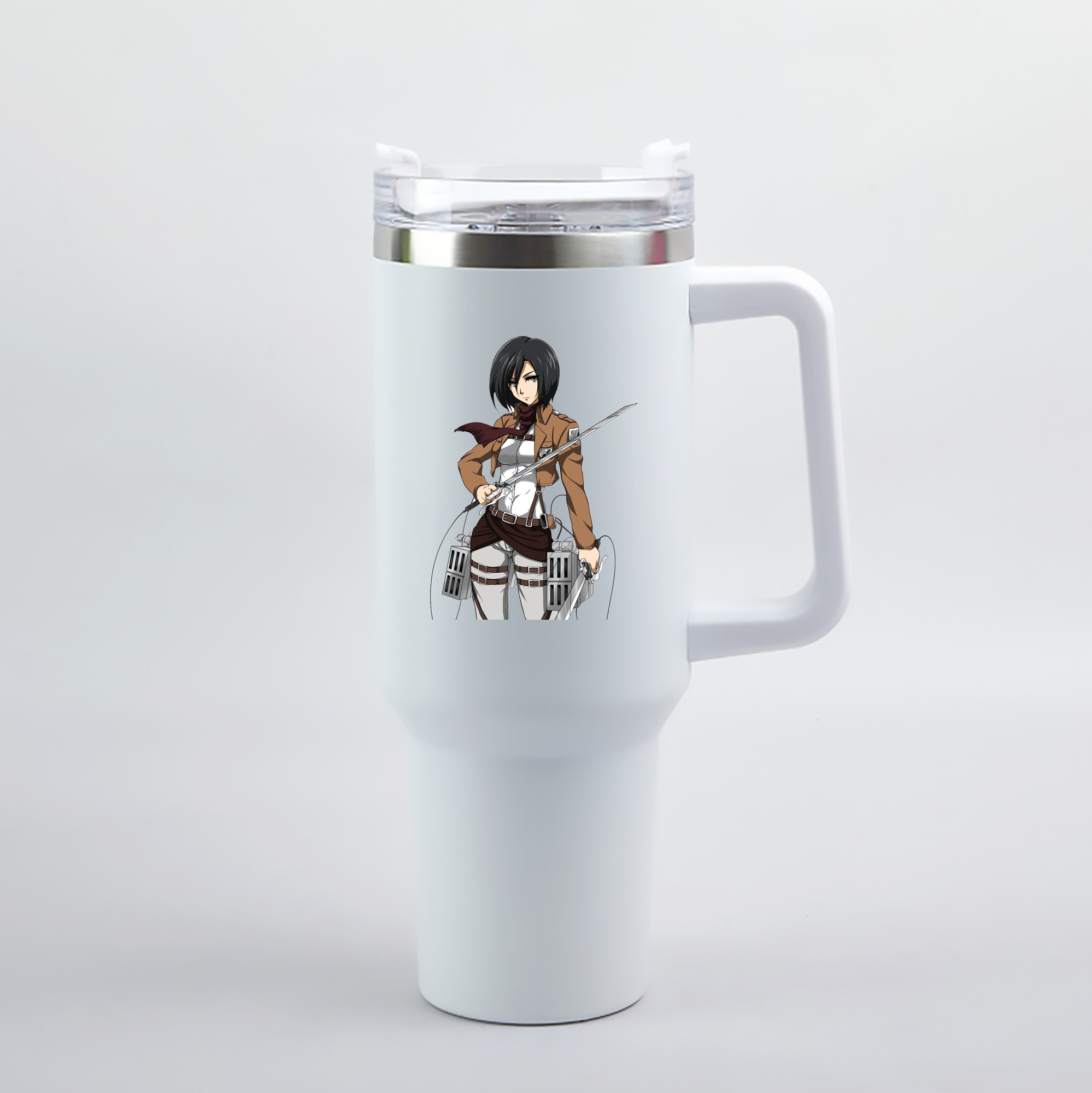 （画像用） 進撃の巨人 ミカサ·アッカーマン Attack on Titan Mikasa Ackerman 1200mL車用タンブラー（カラープリント）