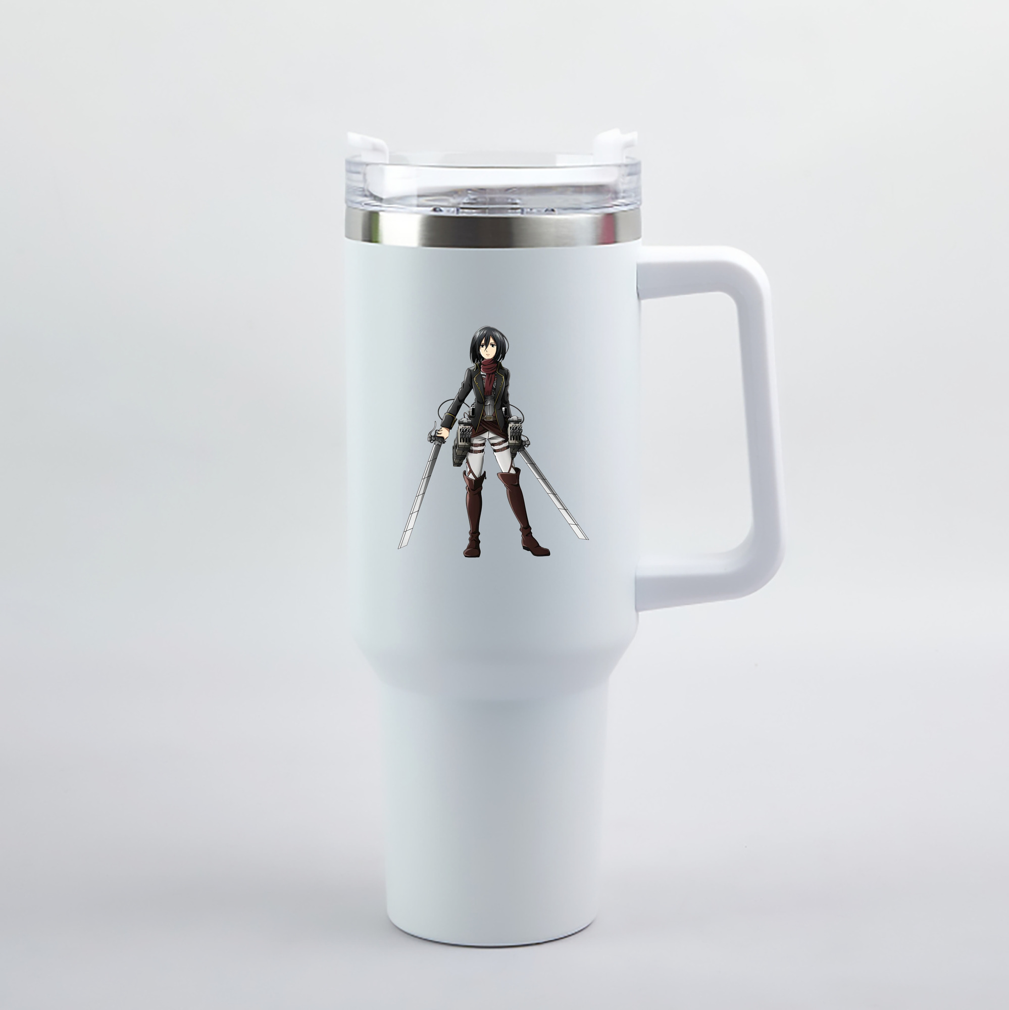 （画像用） 進撃の巨人 ミカサ·アッカーマン Attack on Titan Mikasa Ackerman 1200mL車用タンブラー（カラープリント）