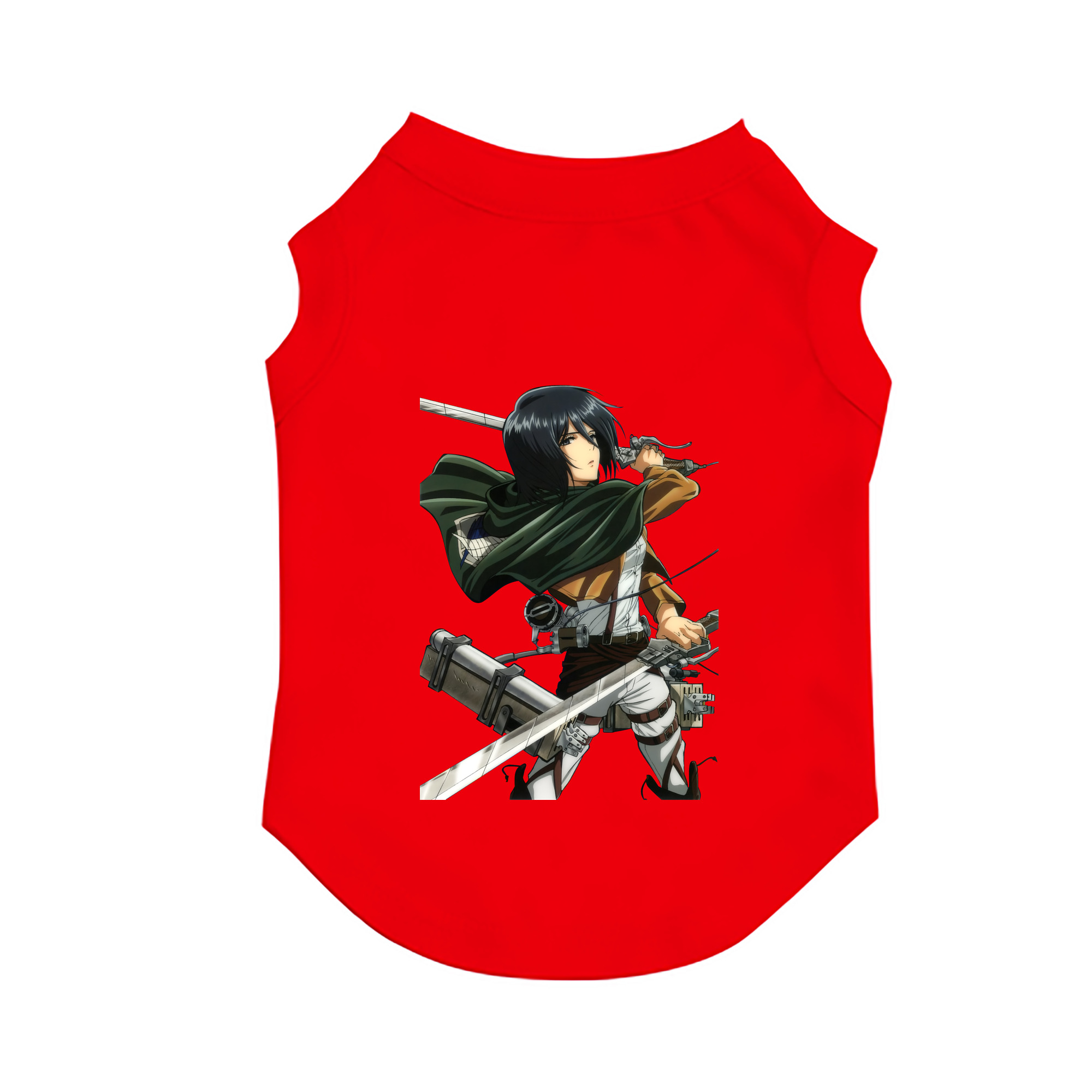（画像用） 進撃の巨人 ミカサ·アッカーマン Attack on Titan Mikasa Ackerman ペット用ベスト