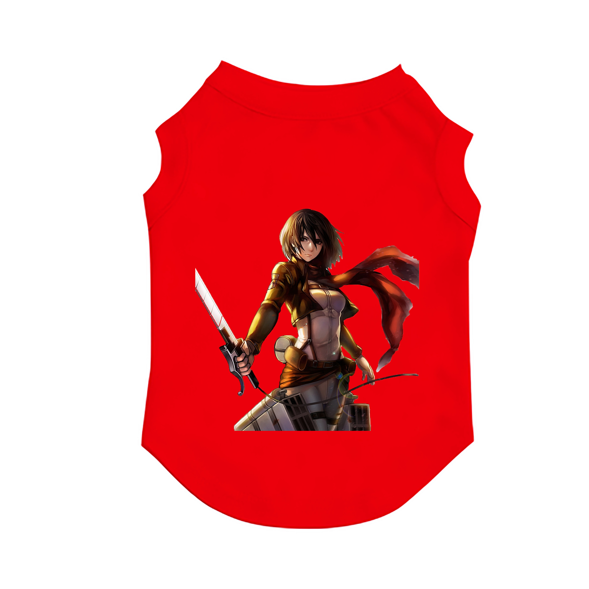 （画像用） 進撃の巨人 ミカサ·アッカーマン Attack on Titan Mikasa Ackerman ペット用ベスト