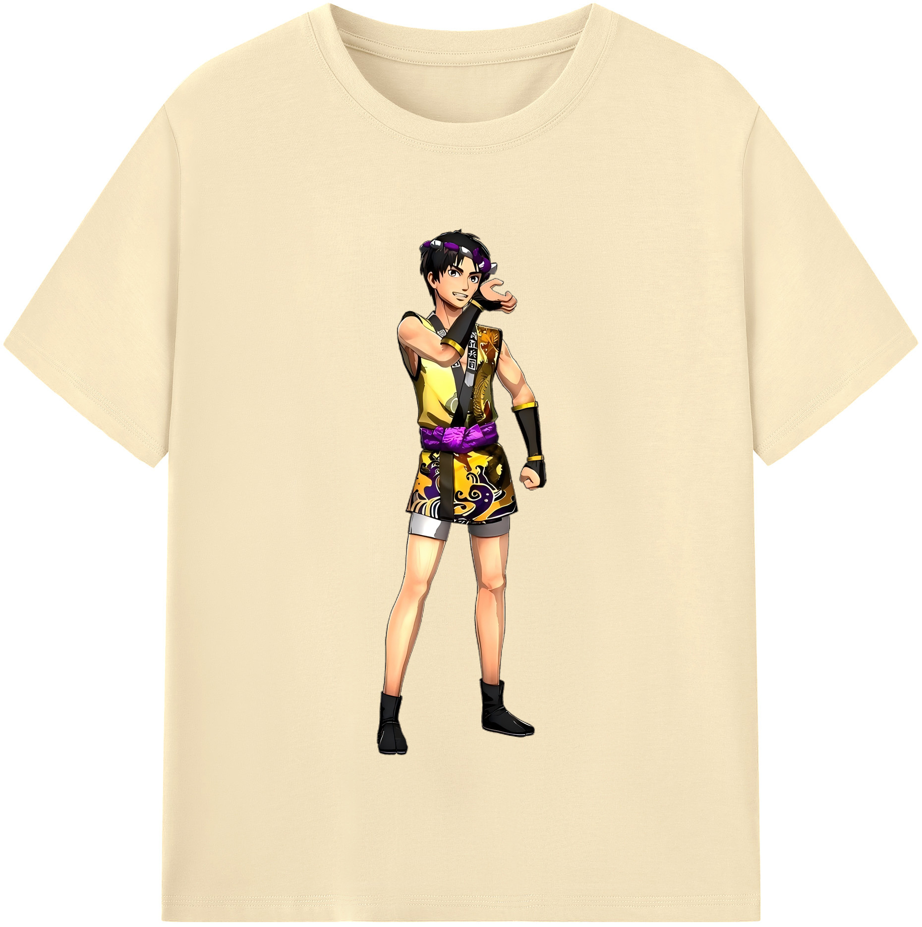 （画像用） 進撃の巨人 リヴァイ·アッカーマン Attack on Titan Levi Ackerman 綿100％半袖Tシャツ（フロントプリント）