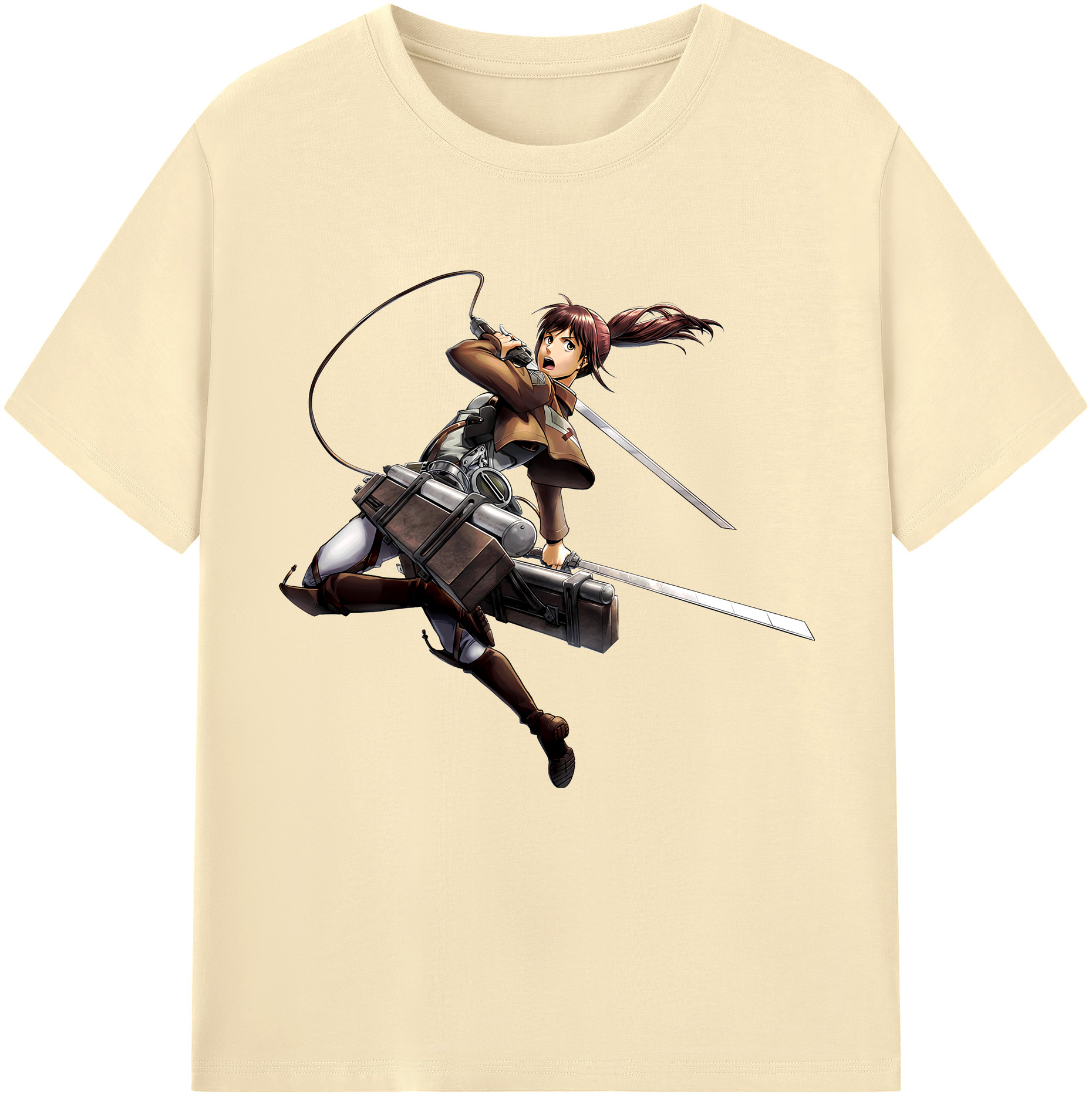 （画像用） 進撃の巨人 サシャ·ブラウス Attack on Titan Sasha Blaus 綿100％半袖Tシャツ（フロントプリント）