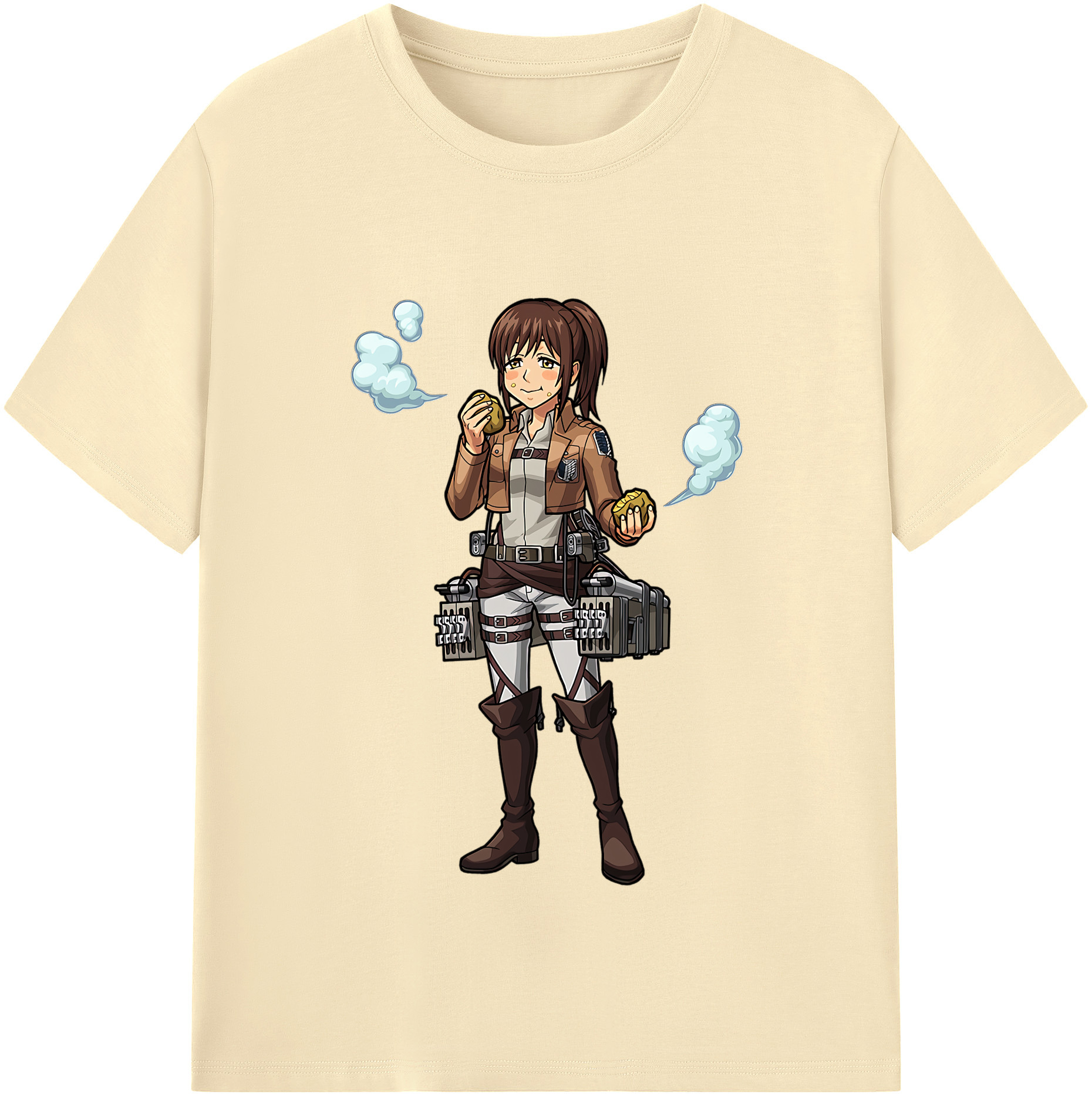 （画像用） 進撃の巨人 サシャ·ブラウス Attack on Titan Sasha Blaus 綿100％半袖Tシャツ（フロントプリント）