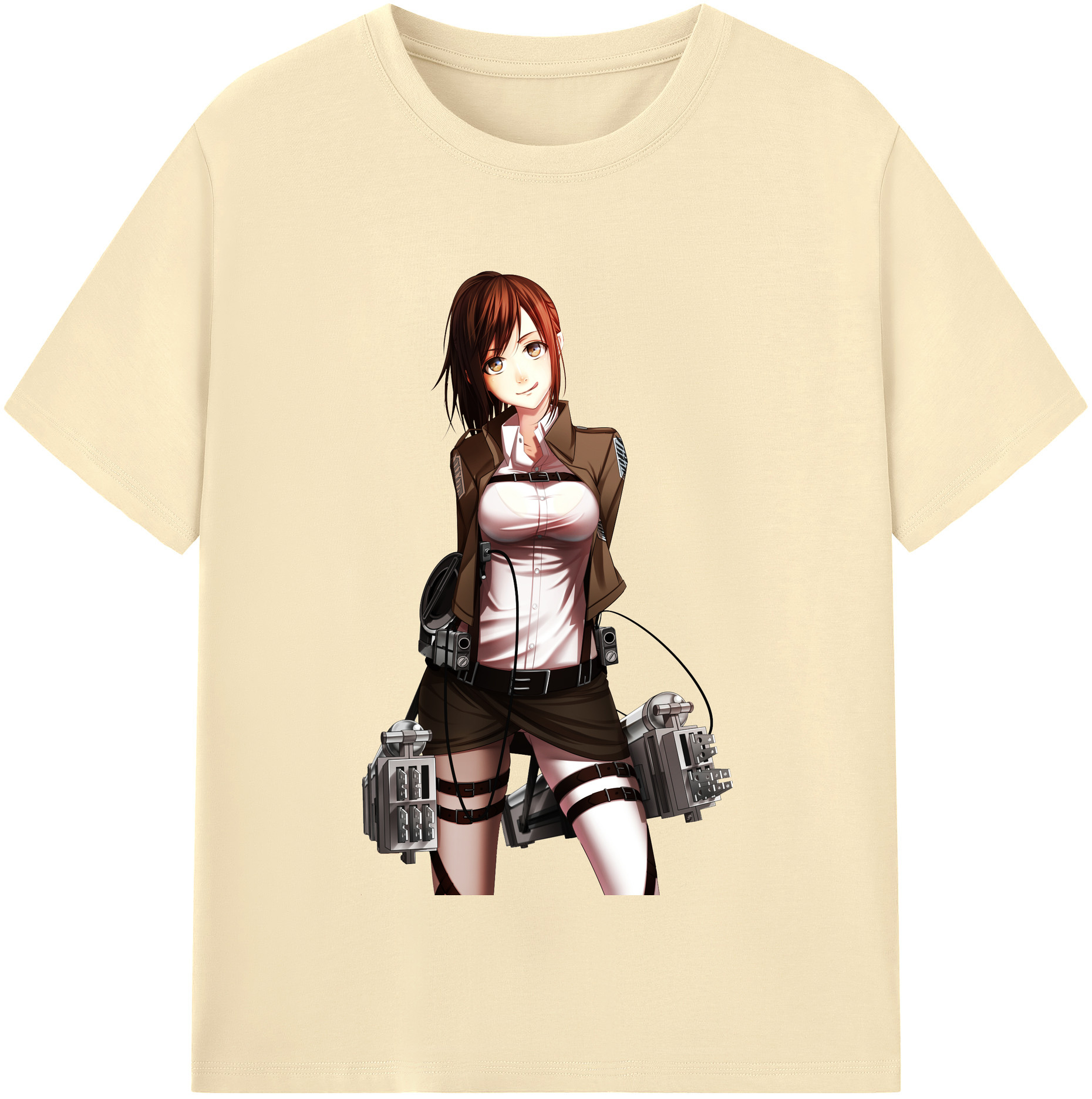 （画像用） 進撃の巨人 サシャ·ブラウス Attack on Titan Sasha Blaus 綿100％半袖Tシャツ（フロントプリント）