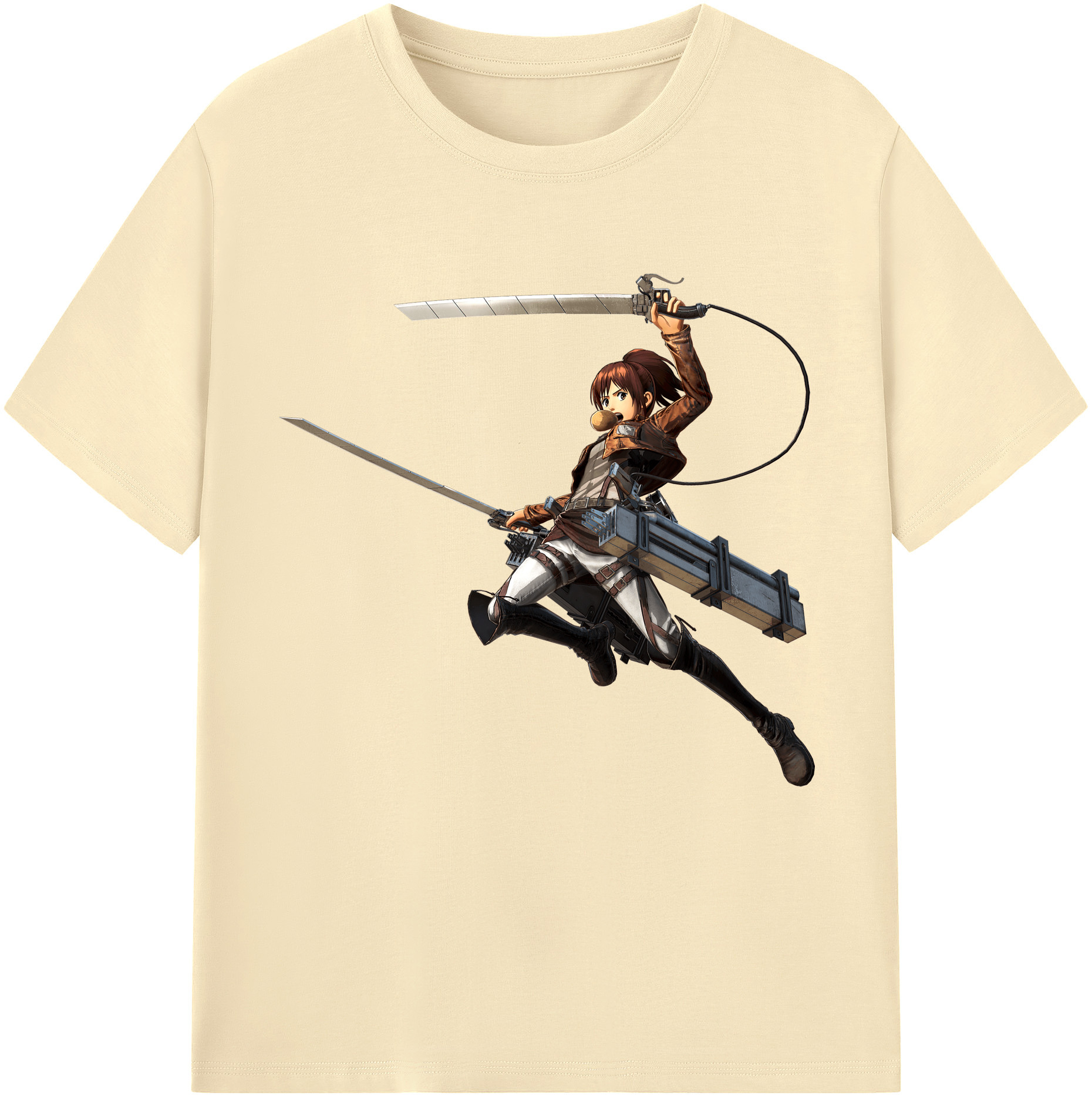 （画像用） 進撃の巨人 サシャ·ブラウス Attack on Titan Sasha Blaus 綿100％半袖Tシャツ（フロントプリント）