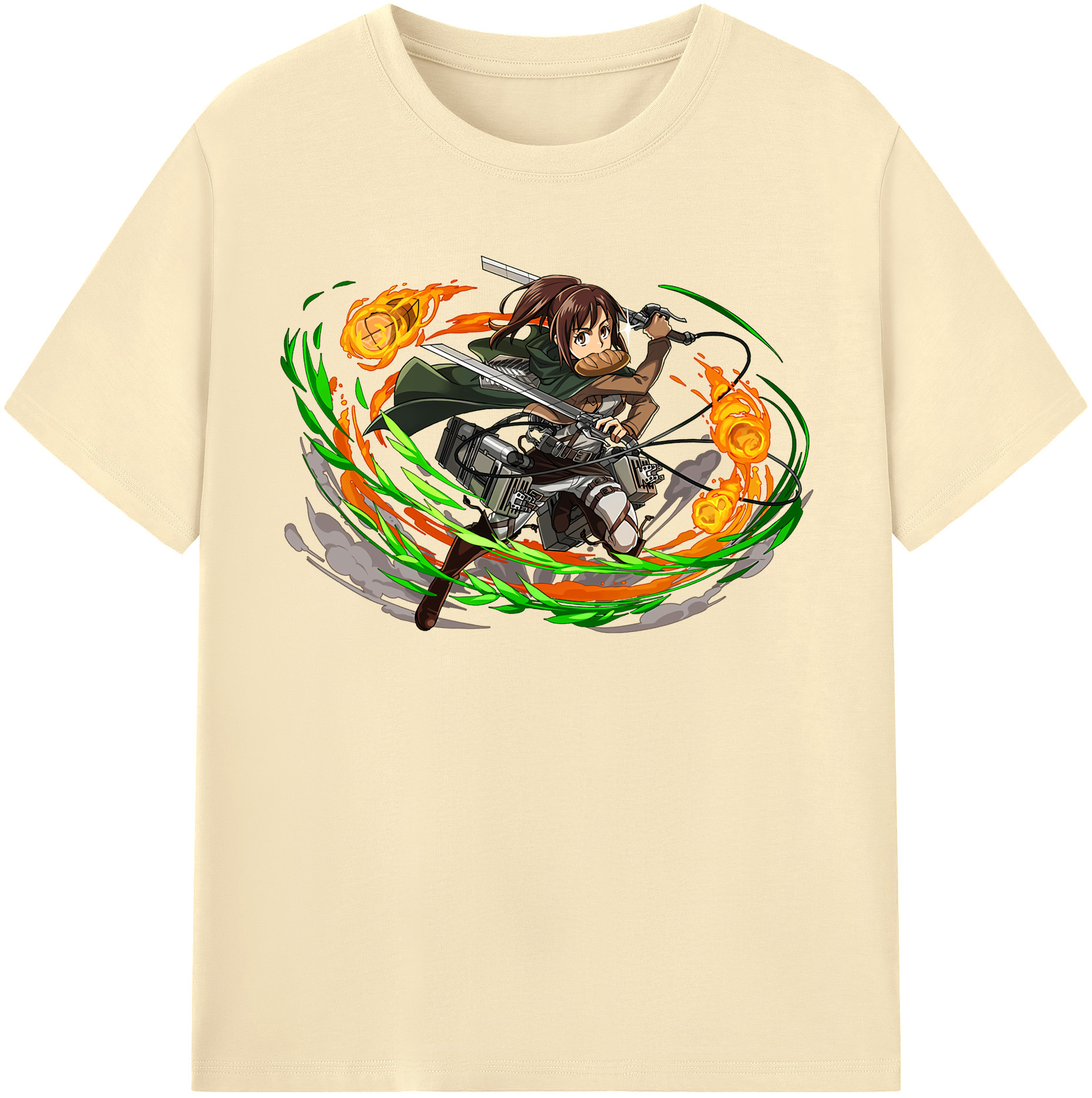 （画像用） 進撃の巨人 サシャ·ブラウス Attack on Titan Sasha Blaus 綿100％半袖Tシャツ（フロントプリント）