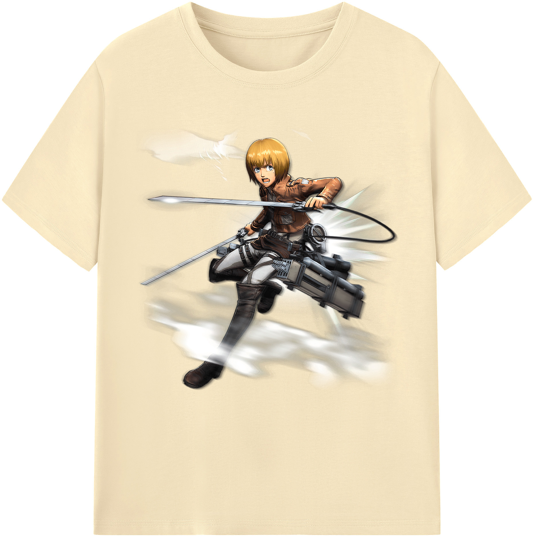 （画像用） 進撃の巨人 アルミン·アルレルト Attack on Titan Armin Arlert 綿100％半袖Tシャツ（フロントプリント）