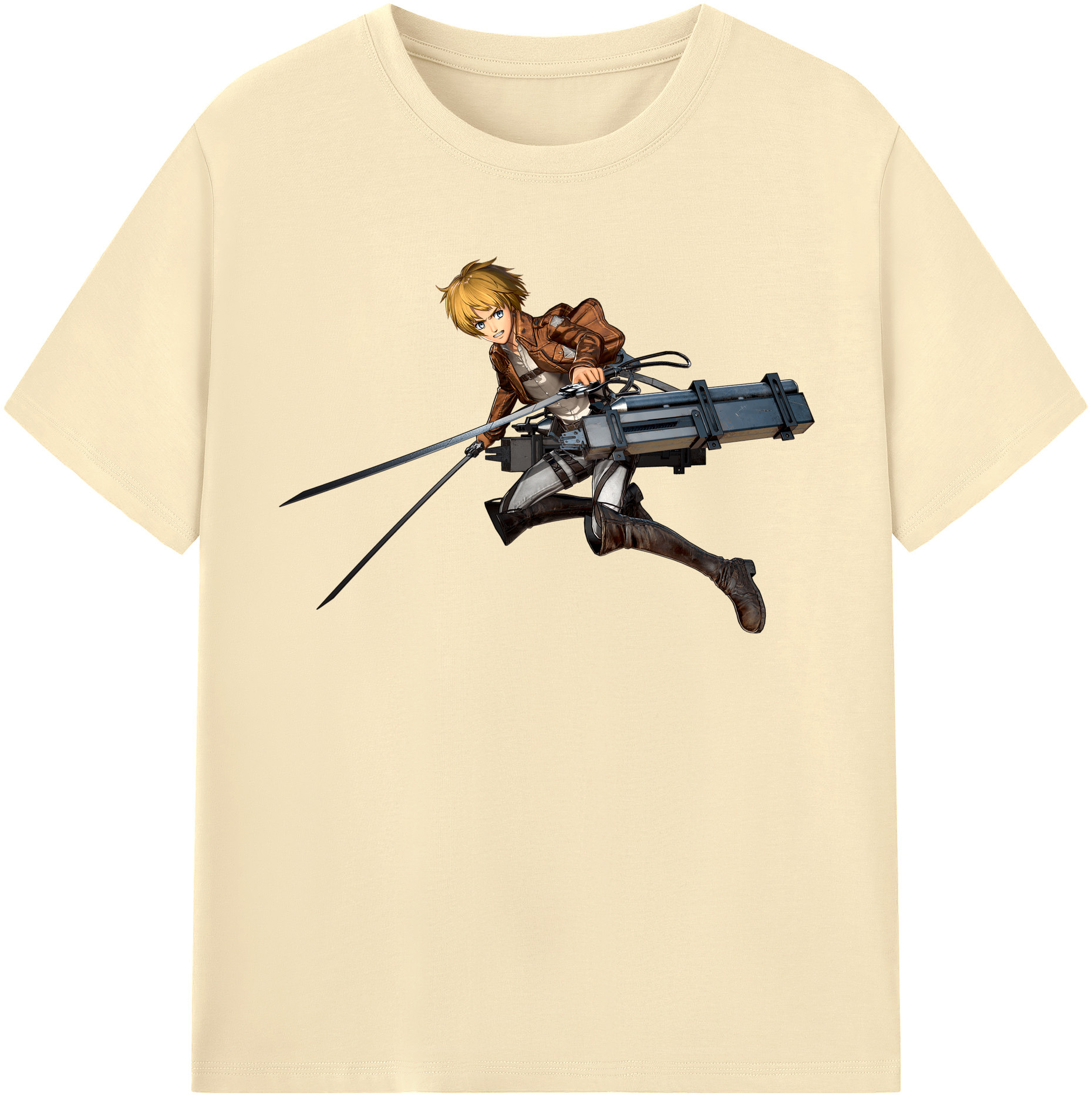 （画像用） 進撃の巨人 アルミン·アルレルト Attack on Titan Armin Arlert 綿100％半袖Tシャツ（フロントプリント）