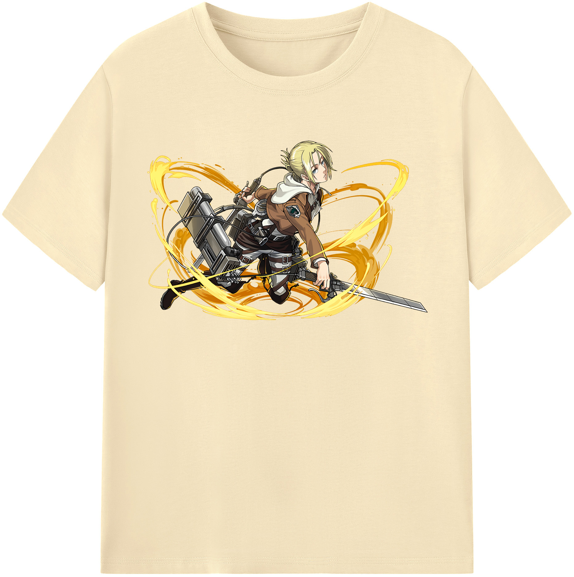 （画像用） 進撃の巨人 アニ・レオンハート Attack on Titan Annie Leonhart 綿100％半袖Tシャツ（フロントプリント）