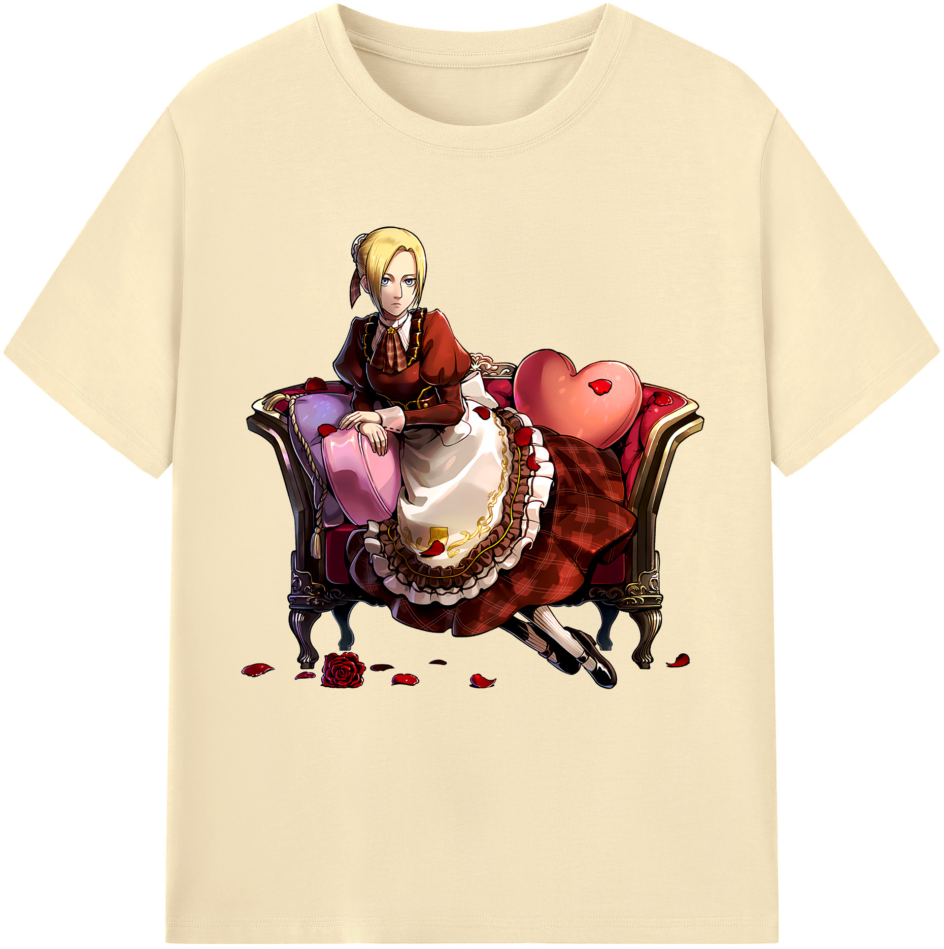 （画像用） 進撃の巨人 アニ・レオンハート Attack on Titan Annie Leonhart 綿100％半袖Tシャツ（フロントプリント）