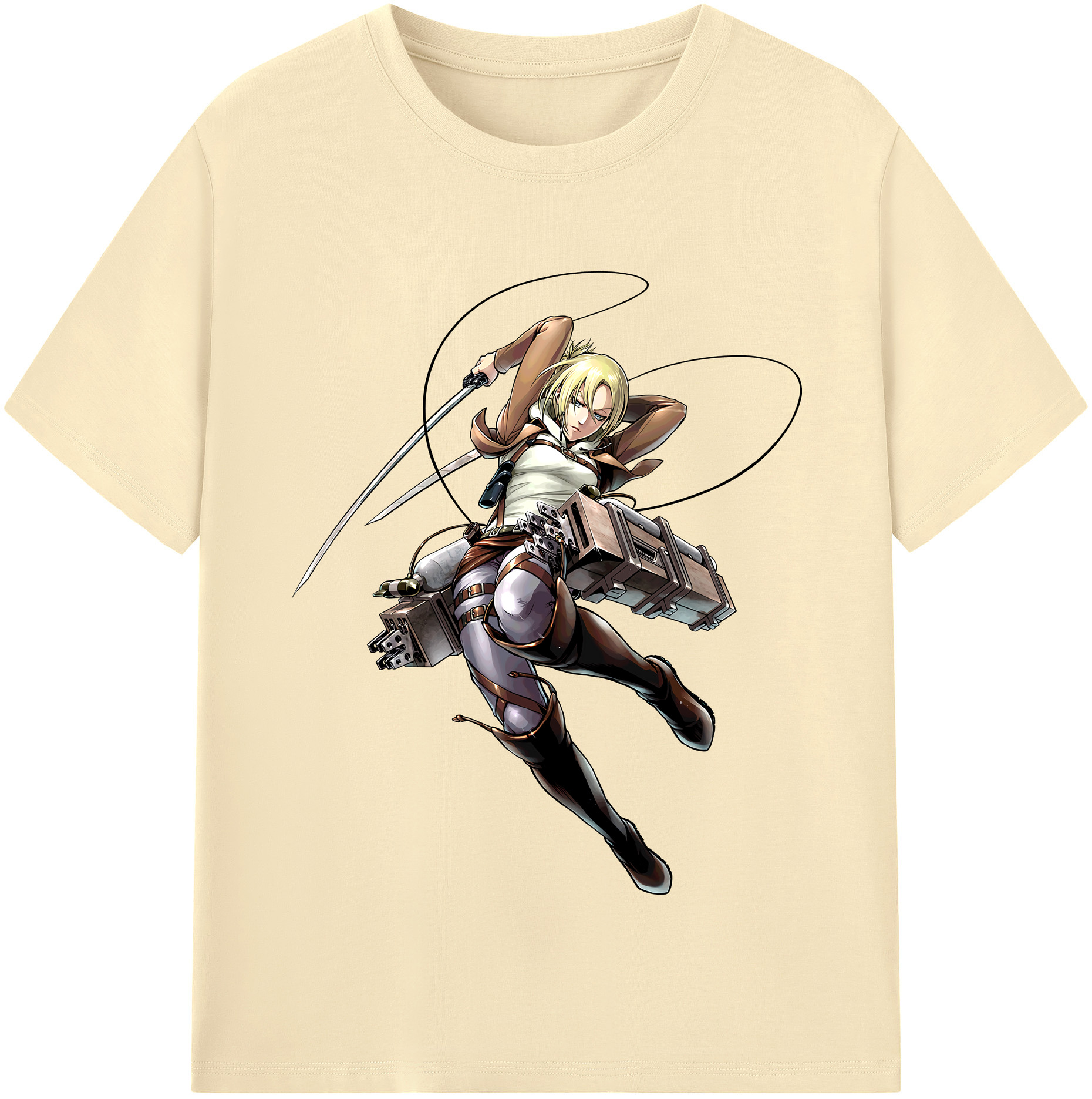 （画像用） 進撃の巨人 アニ・レオンハート Attack on Titan Annie Leonhart 綿100％半袖Tシャツ（フロントプリント）