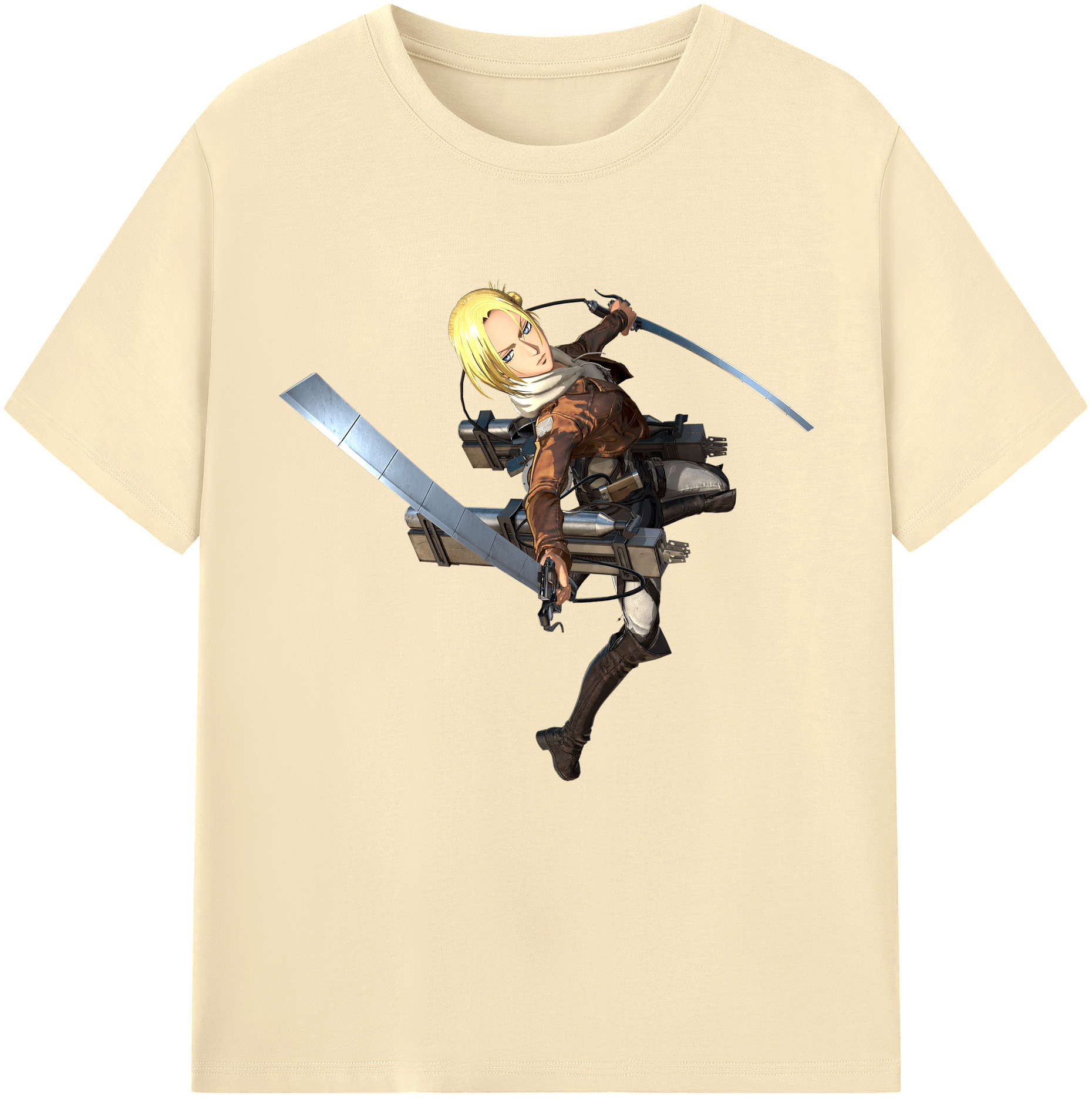 （画像用） 進撃の巨人 アニ・レオンハート Attack on Titan Annie Leonhart 綿100％半袖Tシャツ（フロントプリント）
